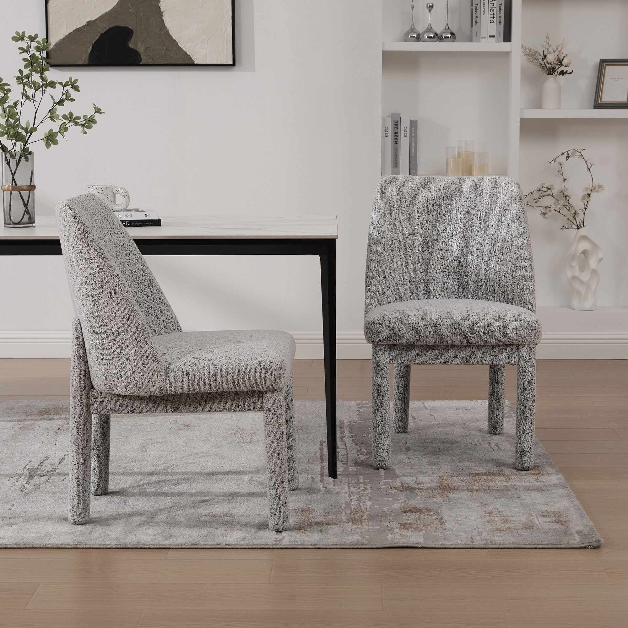 Wide Minimalist Dining Chair (Set of 2)