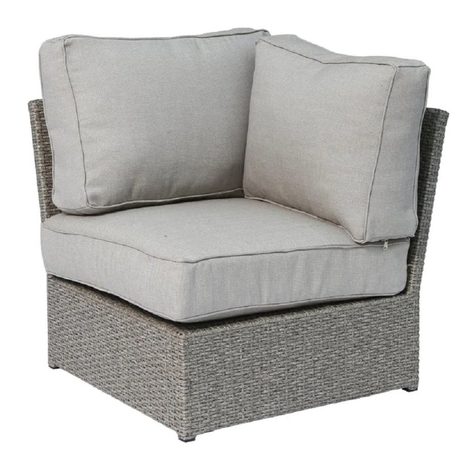 Weather Resistant Rattan Wicker 4 Person Outdoor Lounge Set With Cushions - Gray Mix
