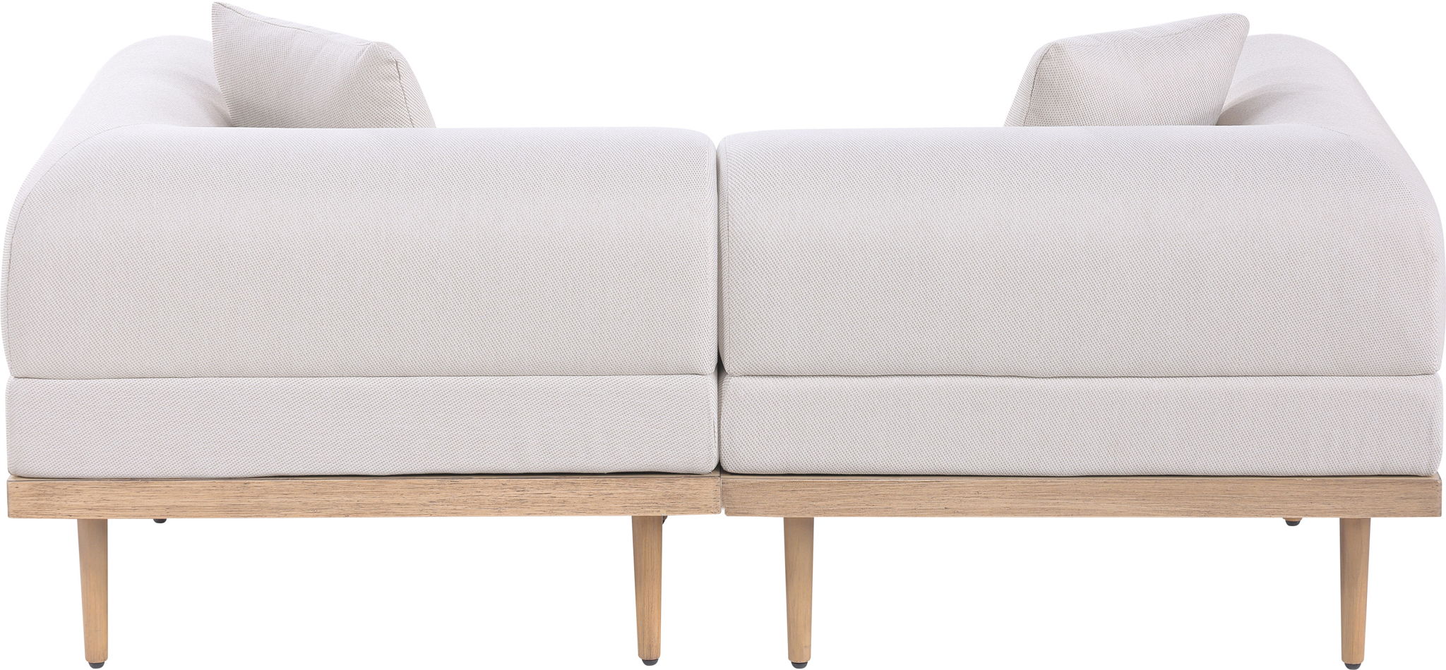 Laguna - 2 Piece Resilient Water Resistant Fabric 71" Upholstered Outdoor Patio Modular Loveseat