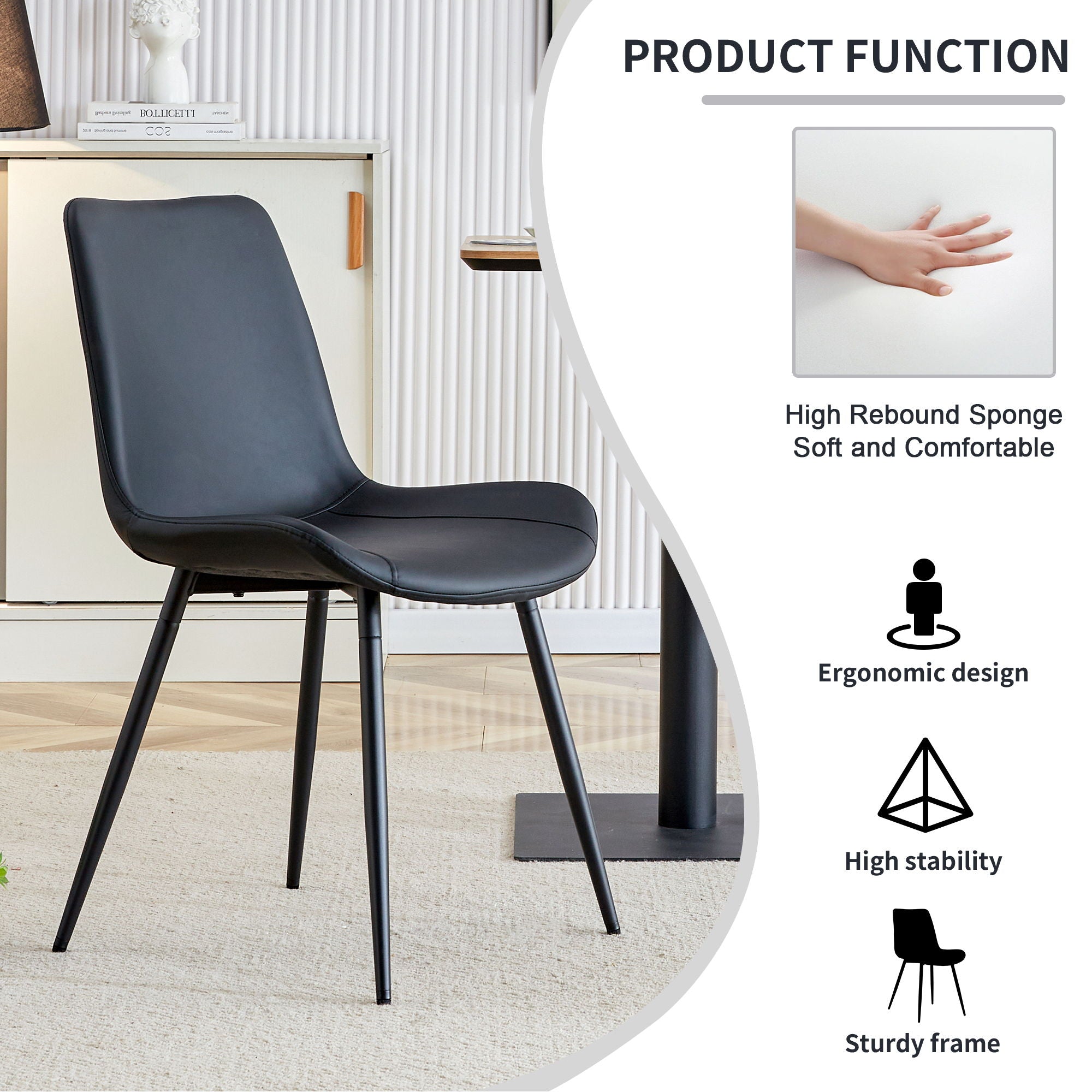 Modern Medieval Style Restaurant Cushioned Chairs With Suede Backrests
