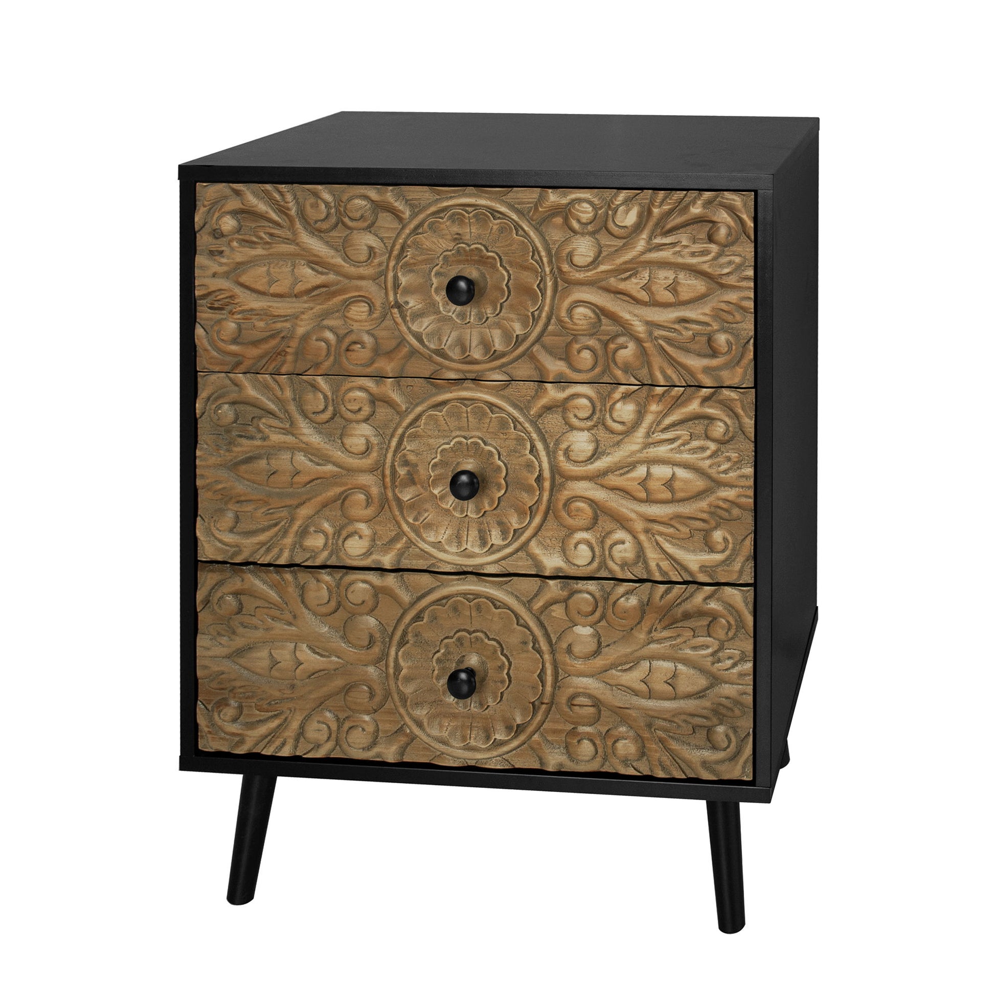 3 Drawer Cabinet, Suitable For Bedroom - Black - Best Buy Furniture