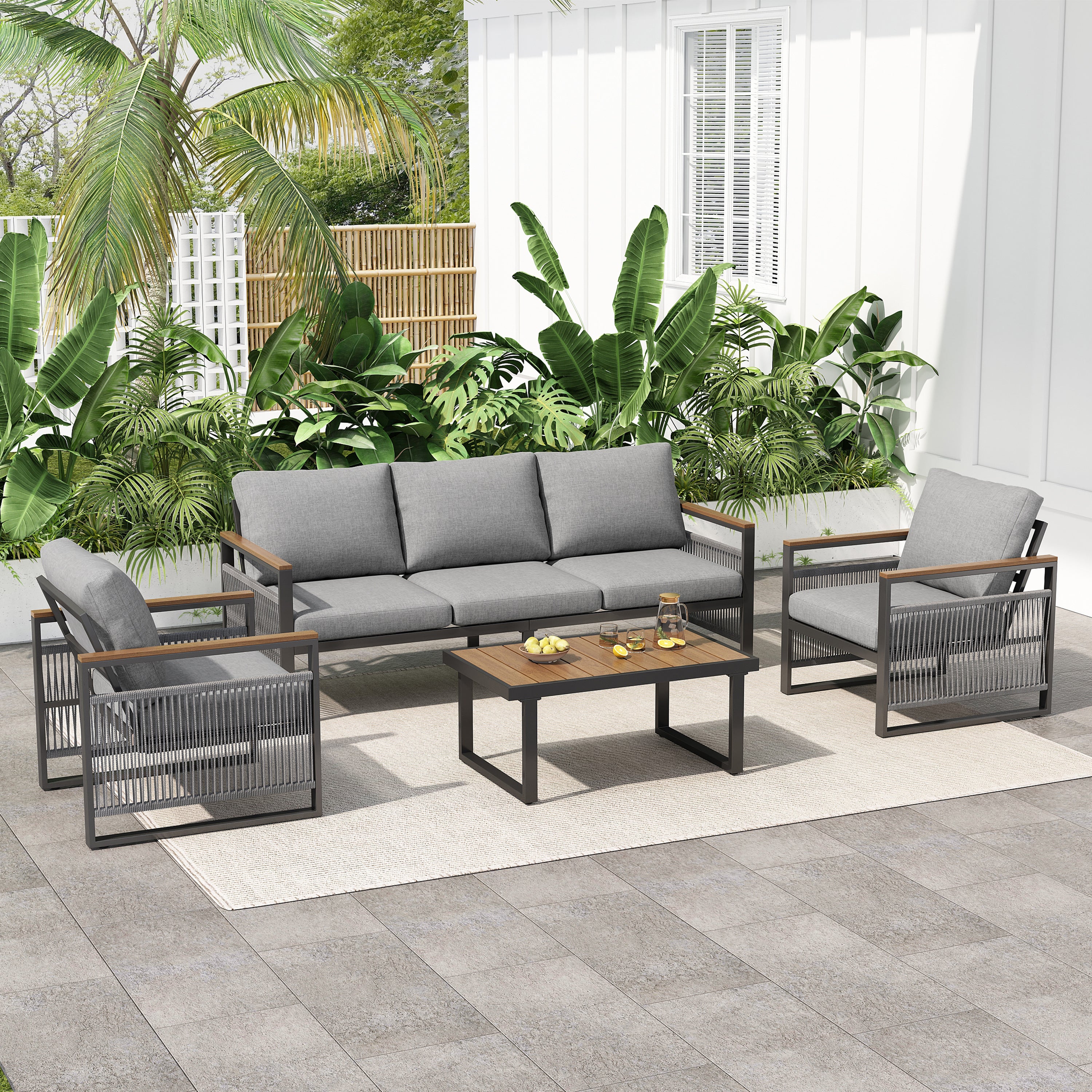 Amalfi 4-Pieces Outdoor Sofa Set