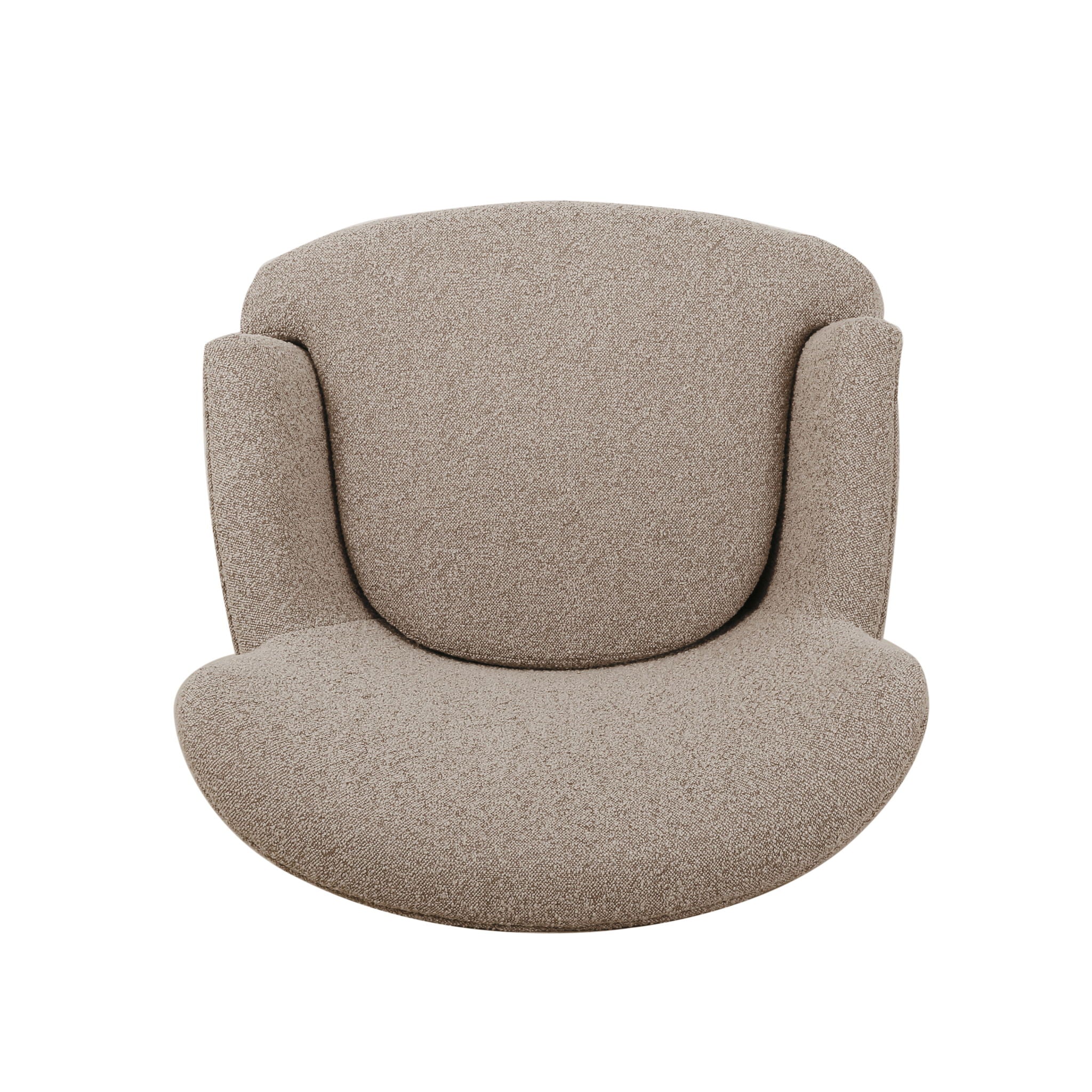 Melodique - Boucle Fabric Upholstered Club Chair With Tapered Legs