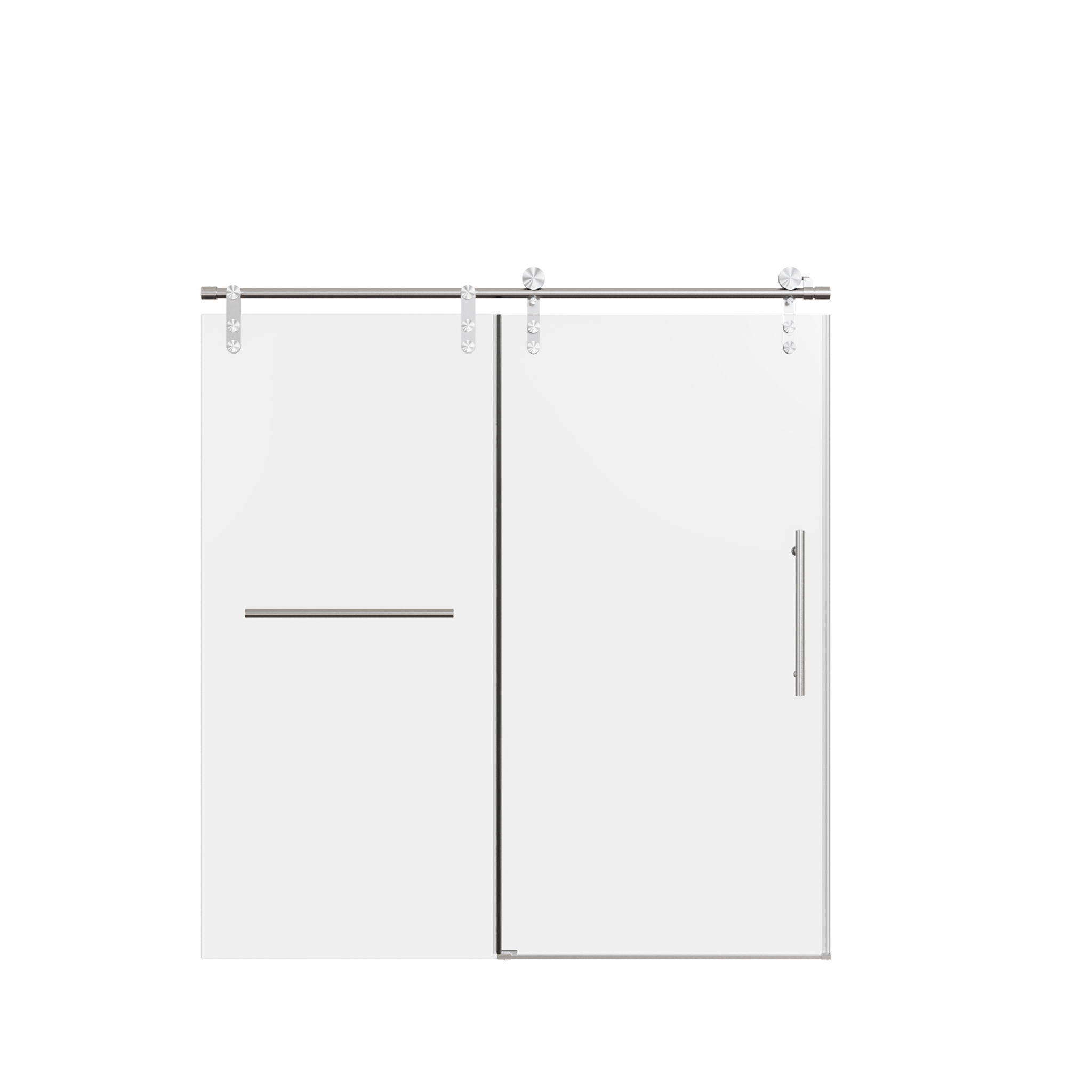 Frameless Single Sliding Shower Doors With Towel Rail & Handle