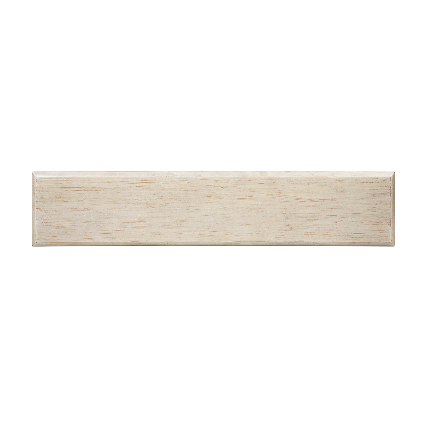 Veda 63' Reclaimed Wood Stacked Geometric Waterfall Console Table, Whitewashed Natural Reclaimed Pine Wood