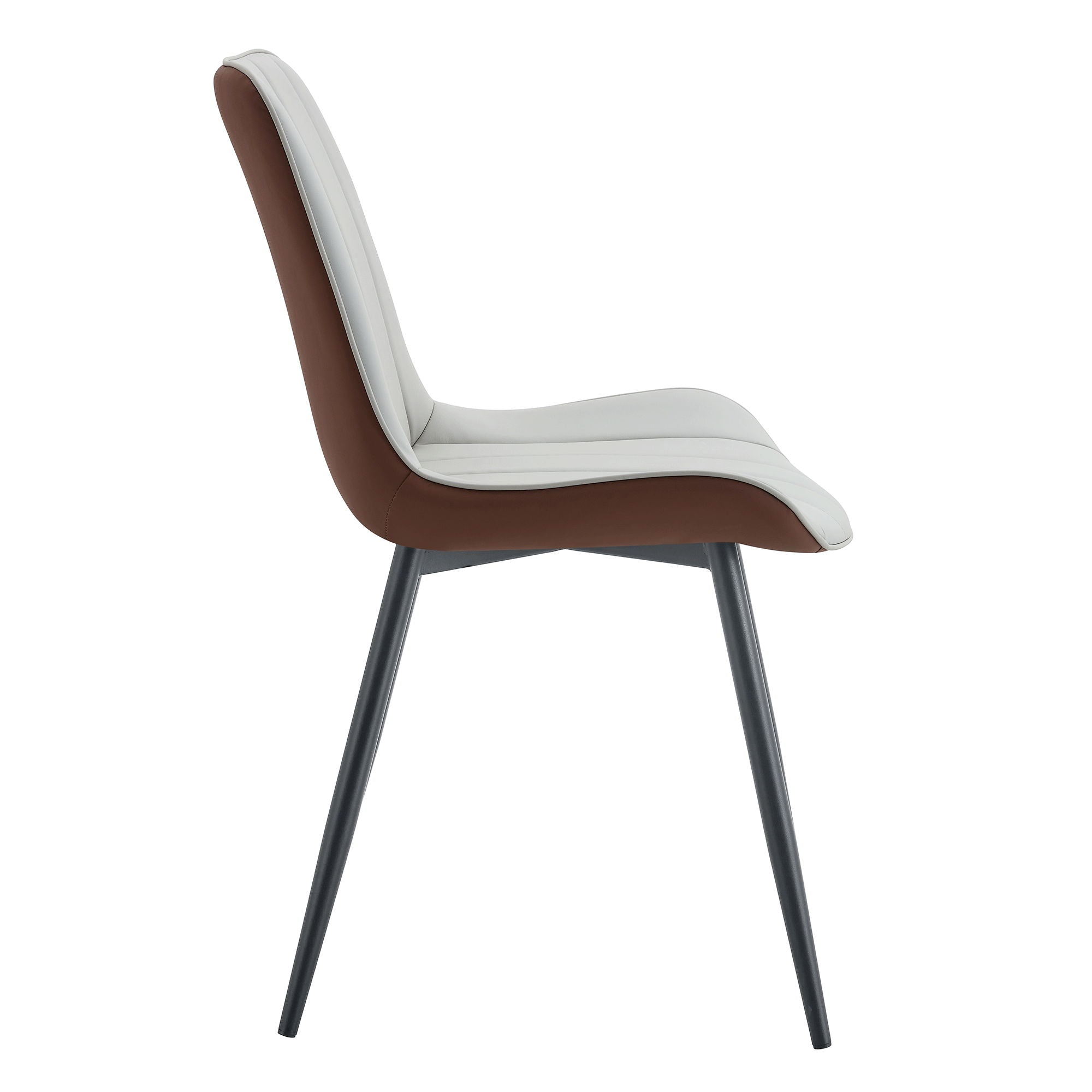 Modern Minimalist Dining Chair Set, Extended Seat Cushion