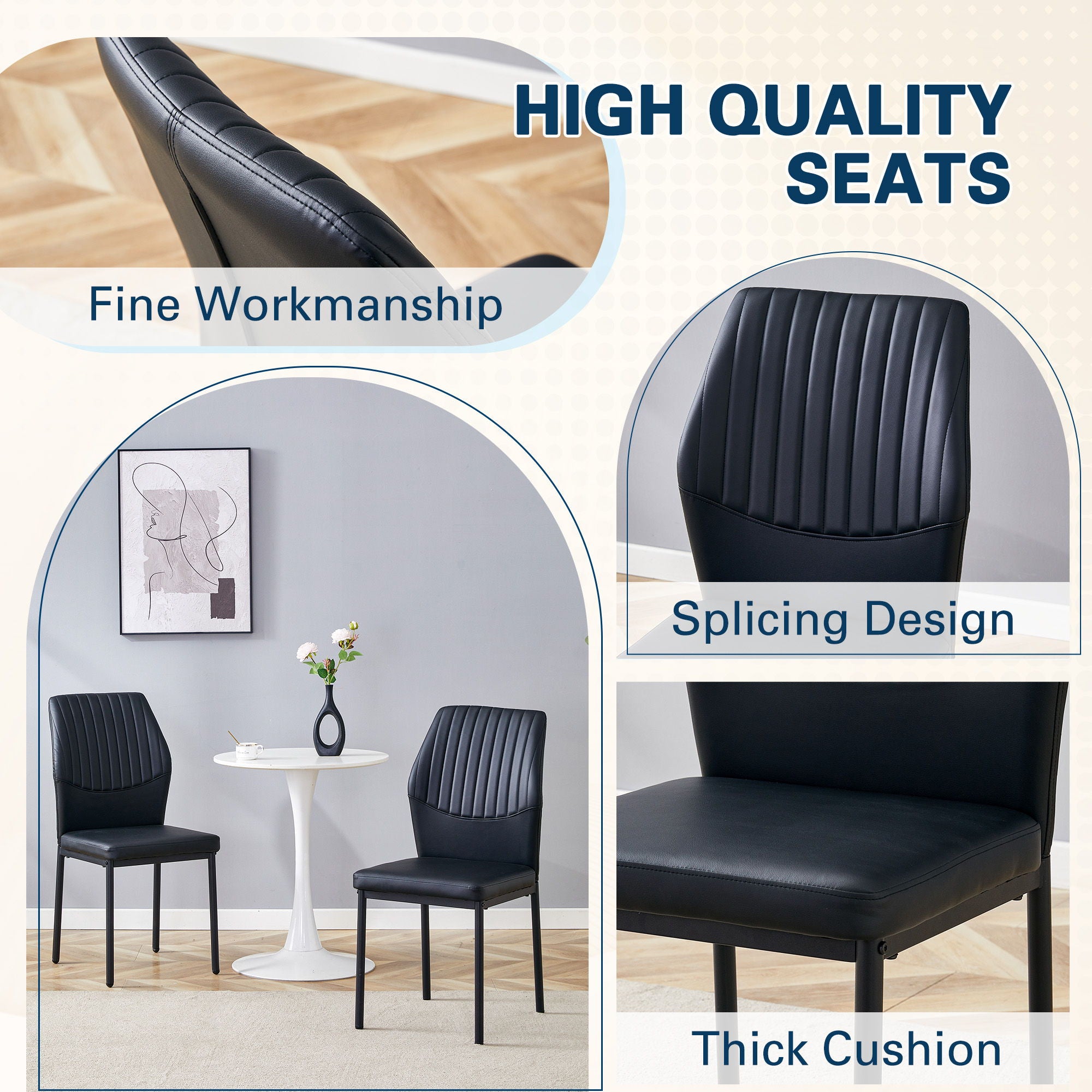 Luxury Simple Chair With Metal Leg