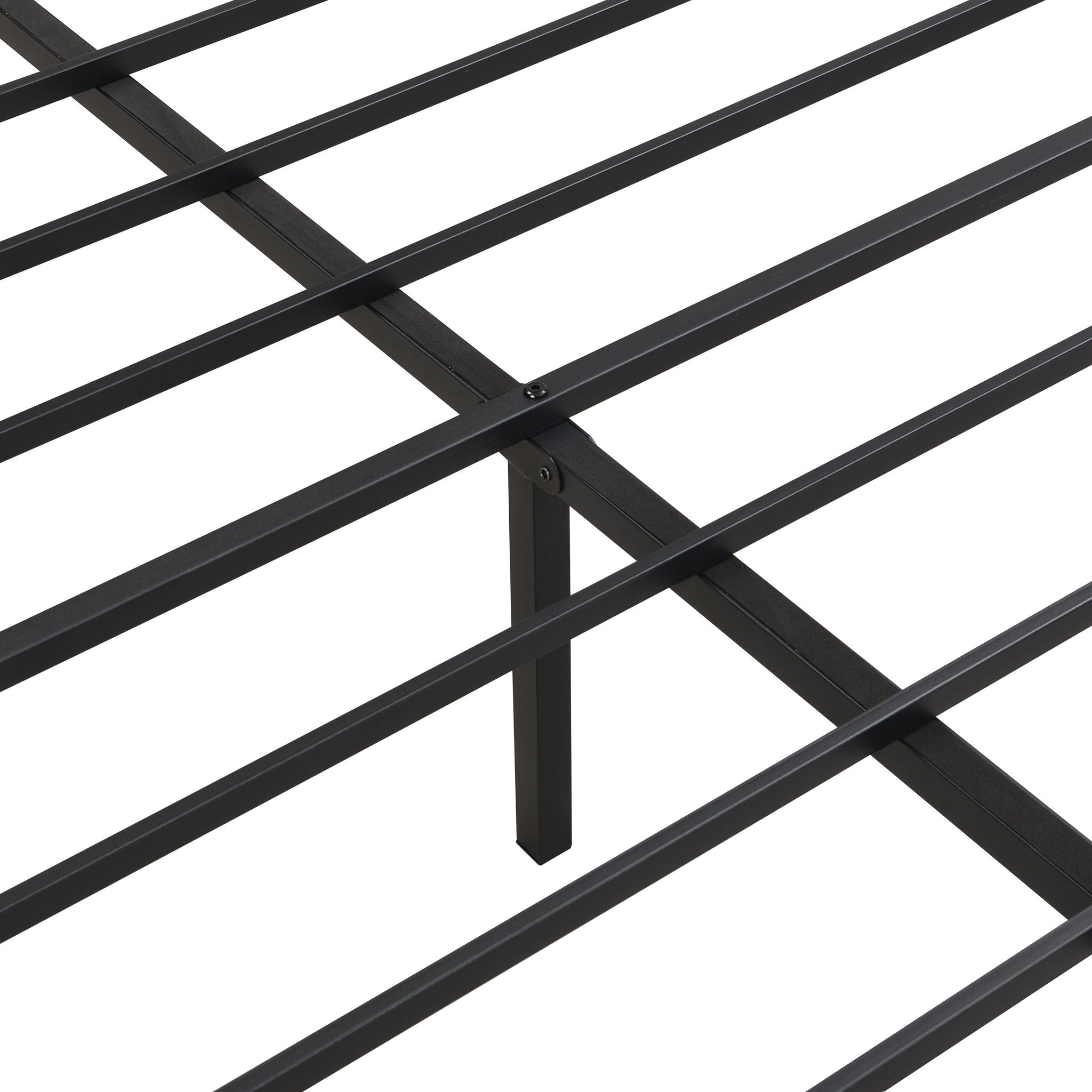 ModerMetal Bedframe With Wood Panel Headboard