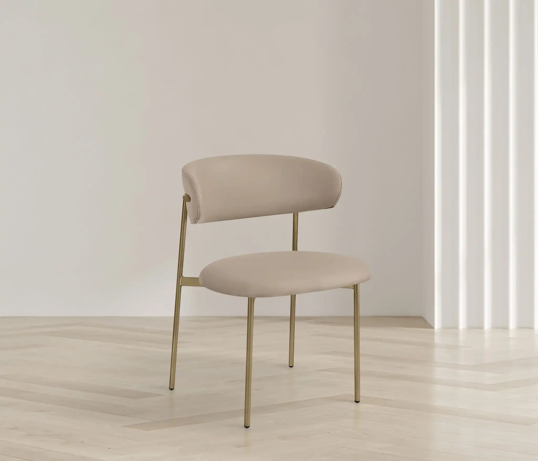 Lupita - Dining Chair With Brushed Gold Legs (Set of 2)