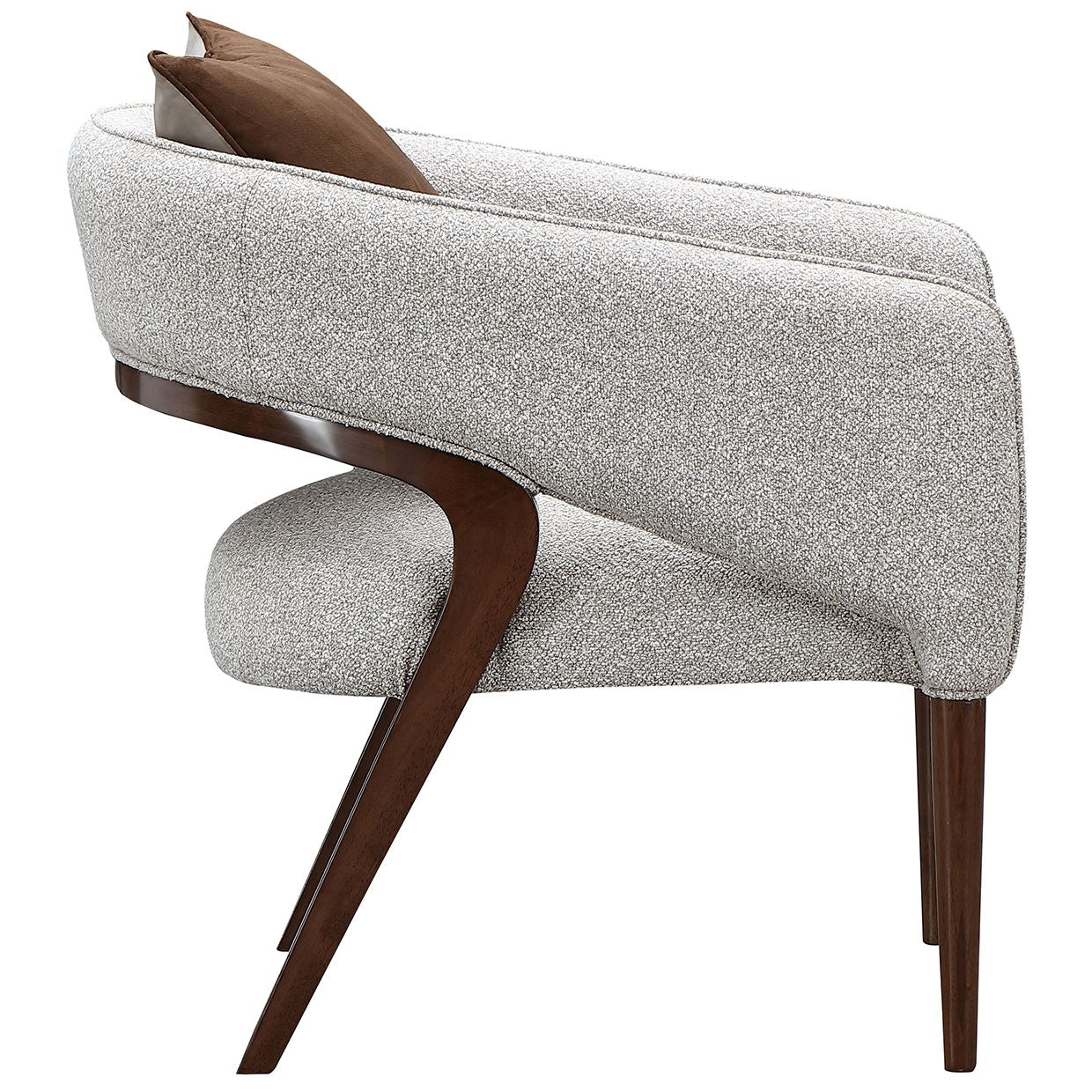 Houston - Accent Chair - Pebble / Walnut
