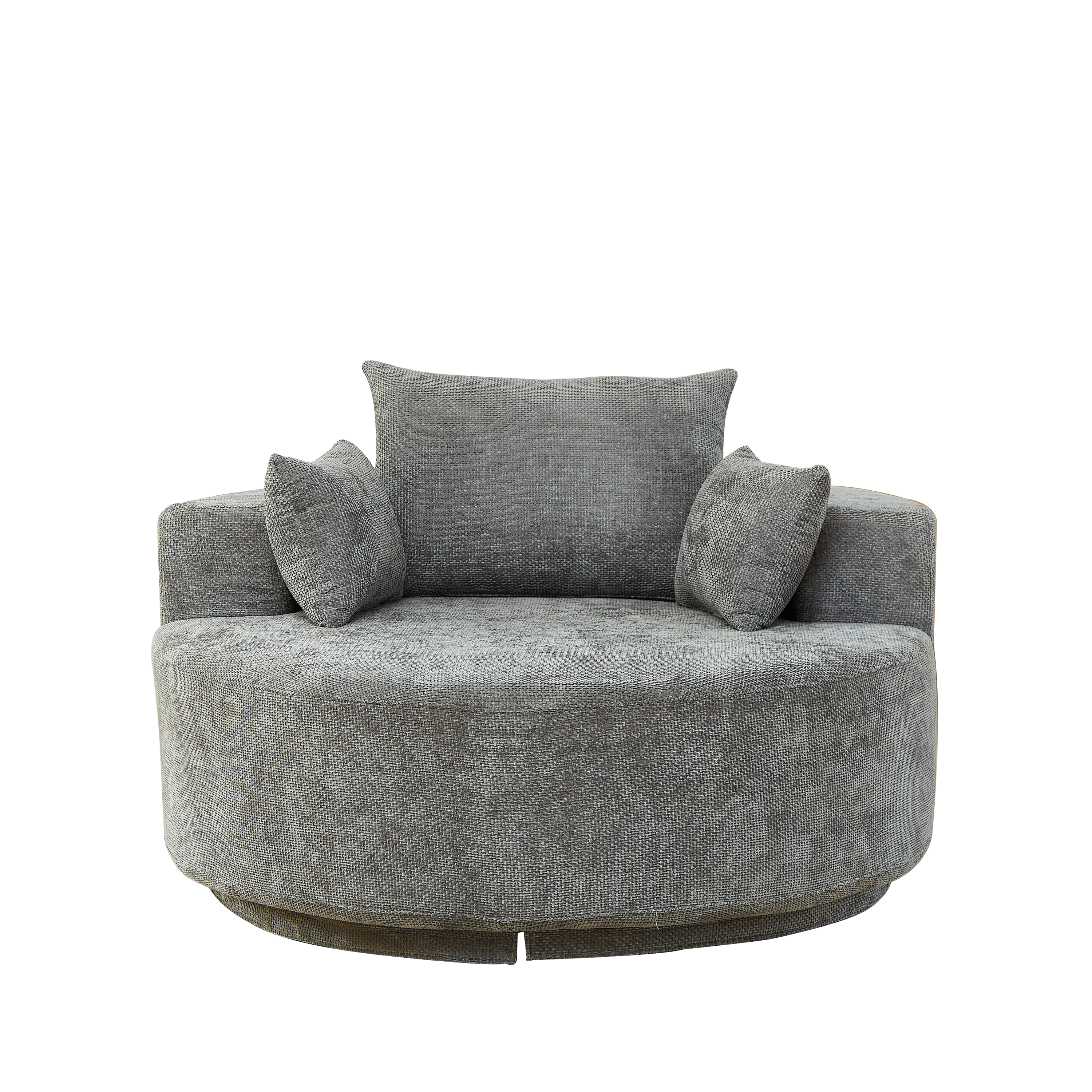 55'' Chenille Foam Single Swivel Chair