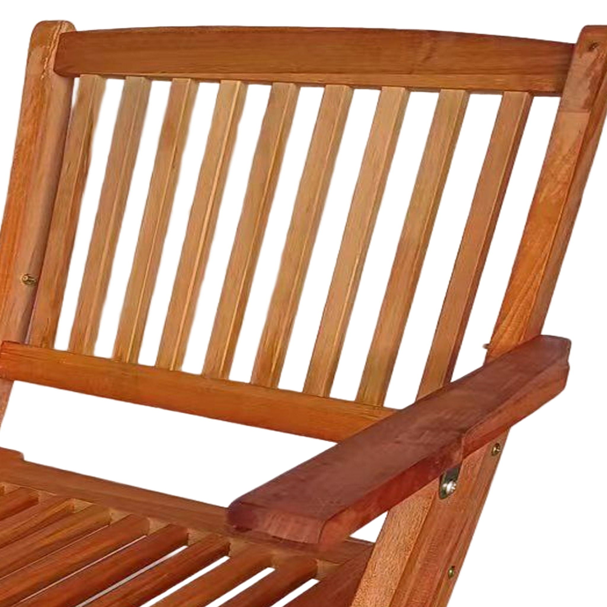 Foldable Patio Dining Set With 4 Folding Chairs For Indoor And Outdoor Use - Teak - Best Buy Furniture