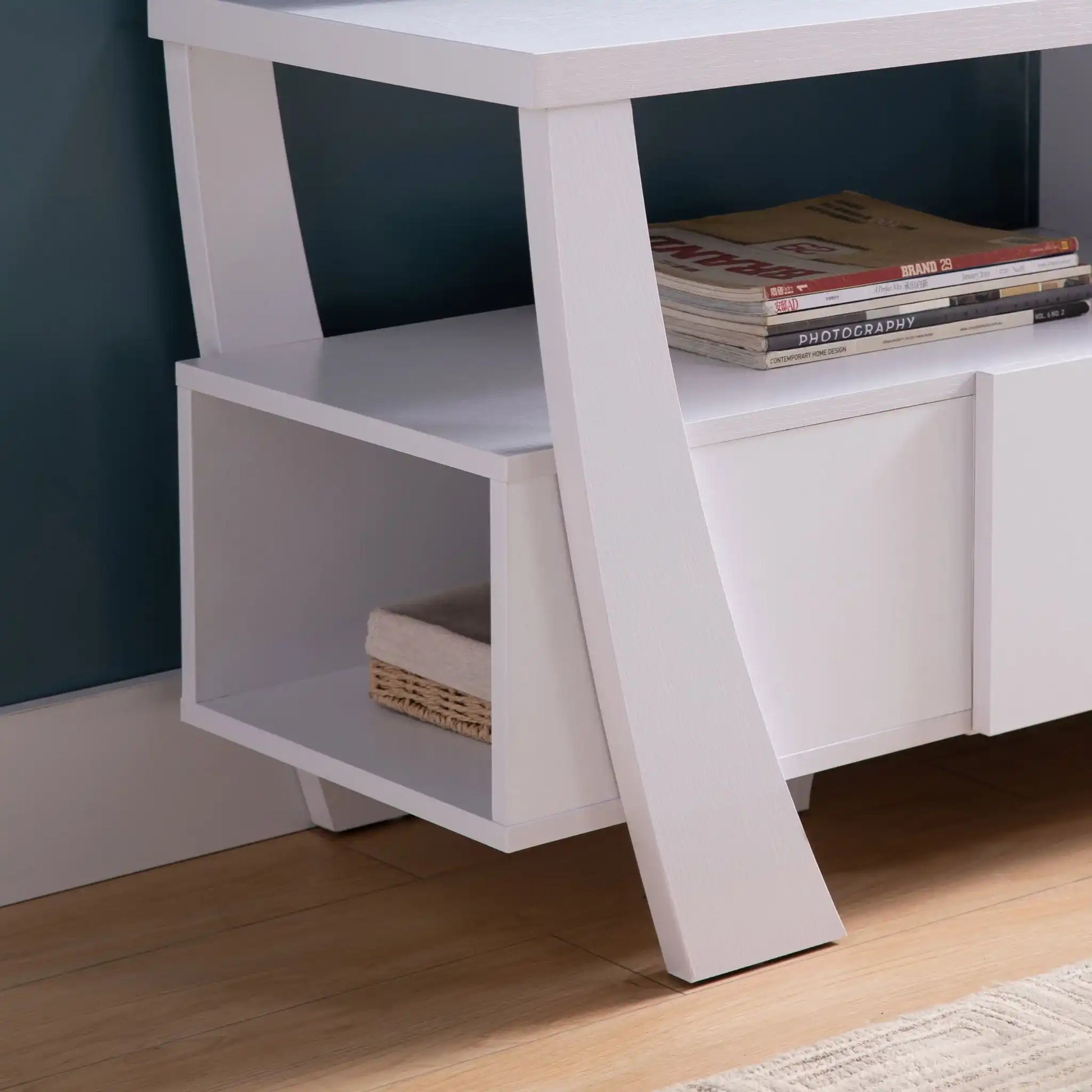 Contemporary TV Stand With 4 Shelves And 1 Drawer - Best Buy Furniture