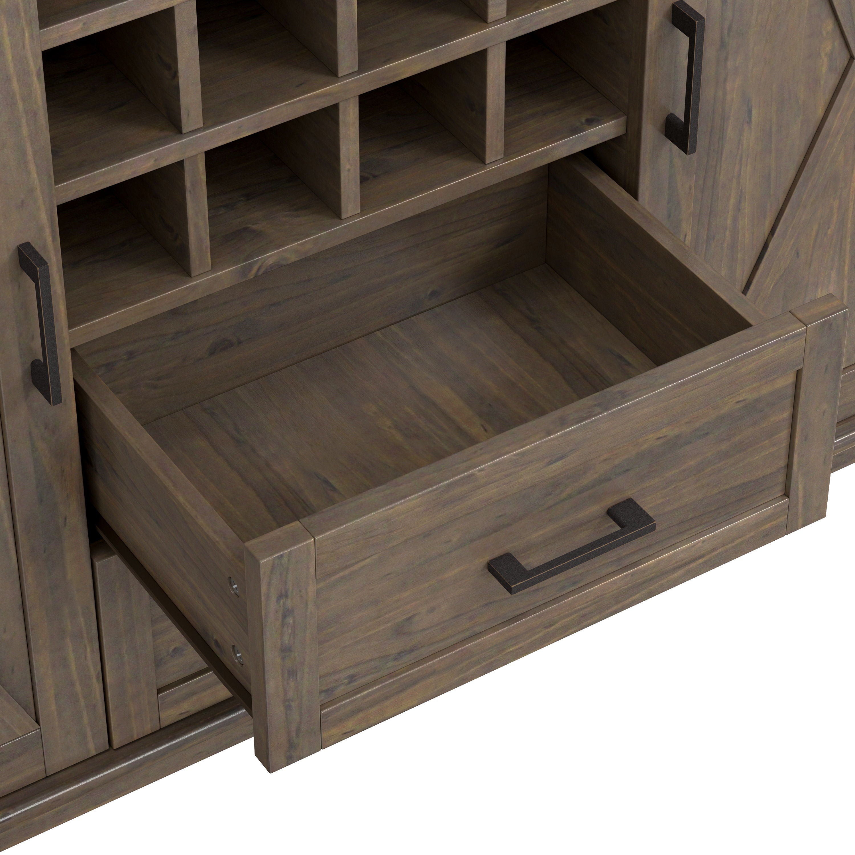 Ela - Sideboard With Wine Storage - Smoky Brown - Best Buy Furniture
