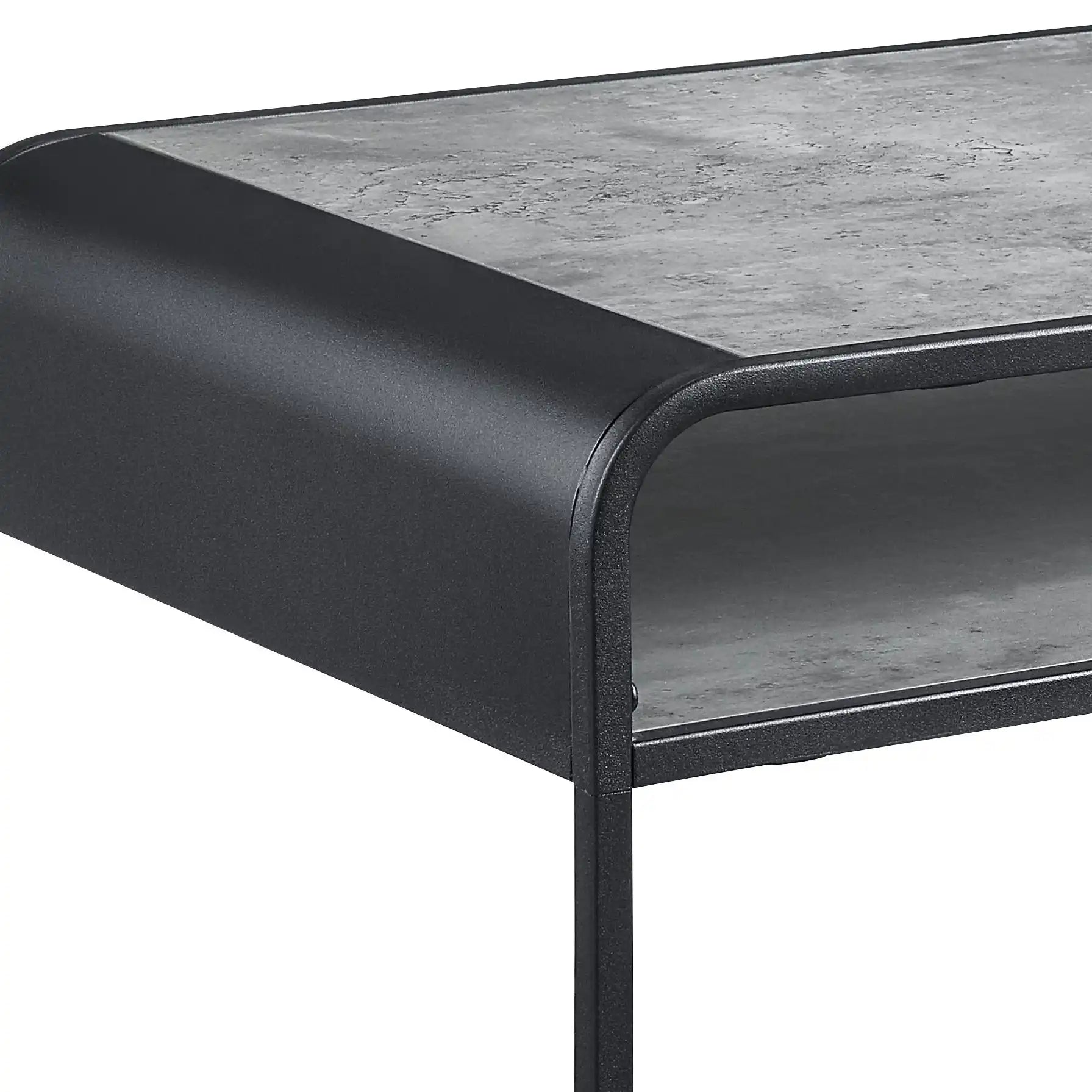 Raziela - Concrete Coffee Table - Black / Gray - Best Buy Furniture