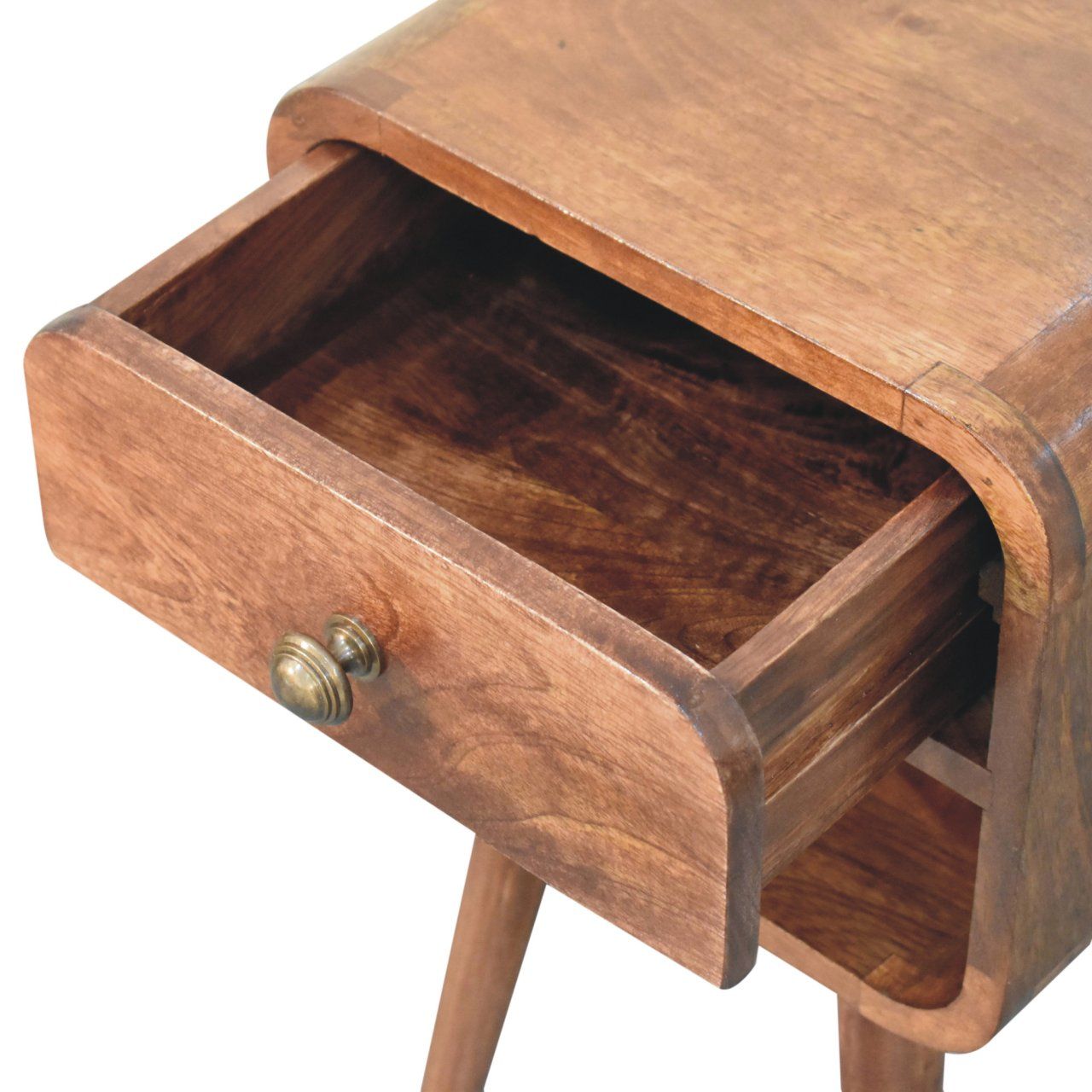 Mini California Curved Nightstand Wth Lower Slot - Best Buy Furniture