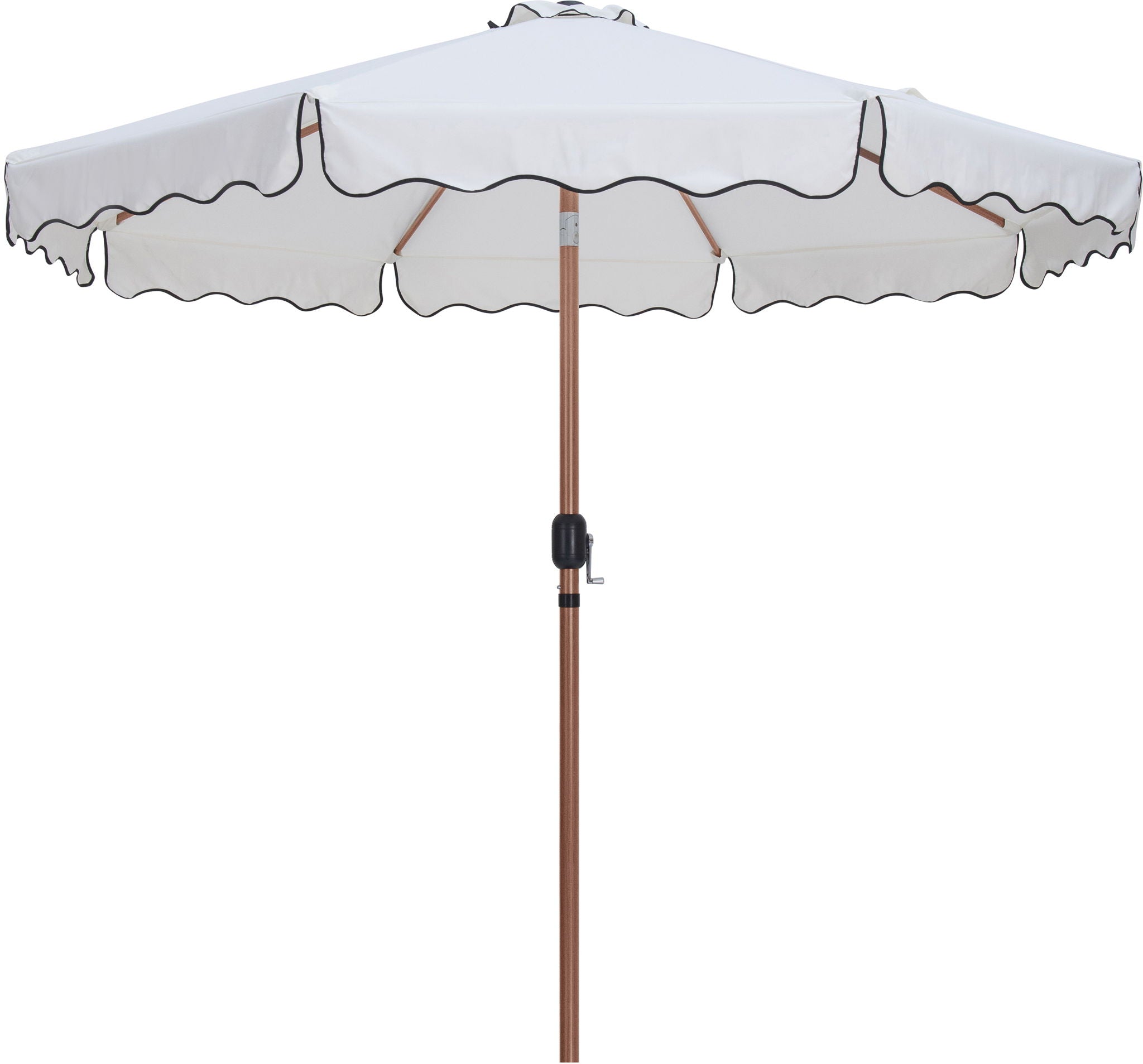 Amalfi - Aluminum Patio Umbrella - Black Base / Light Brown Pole