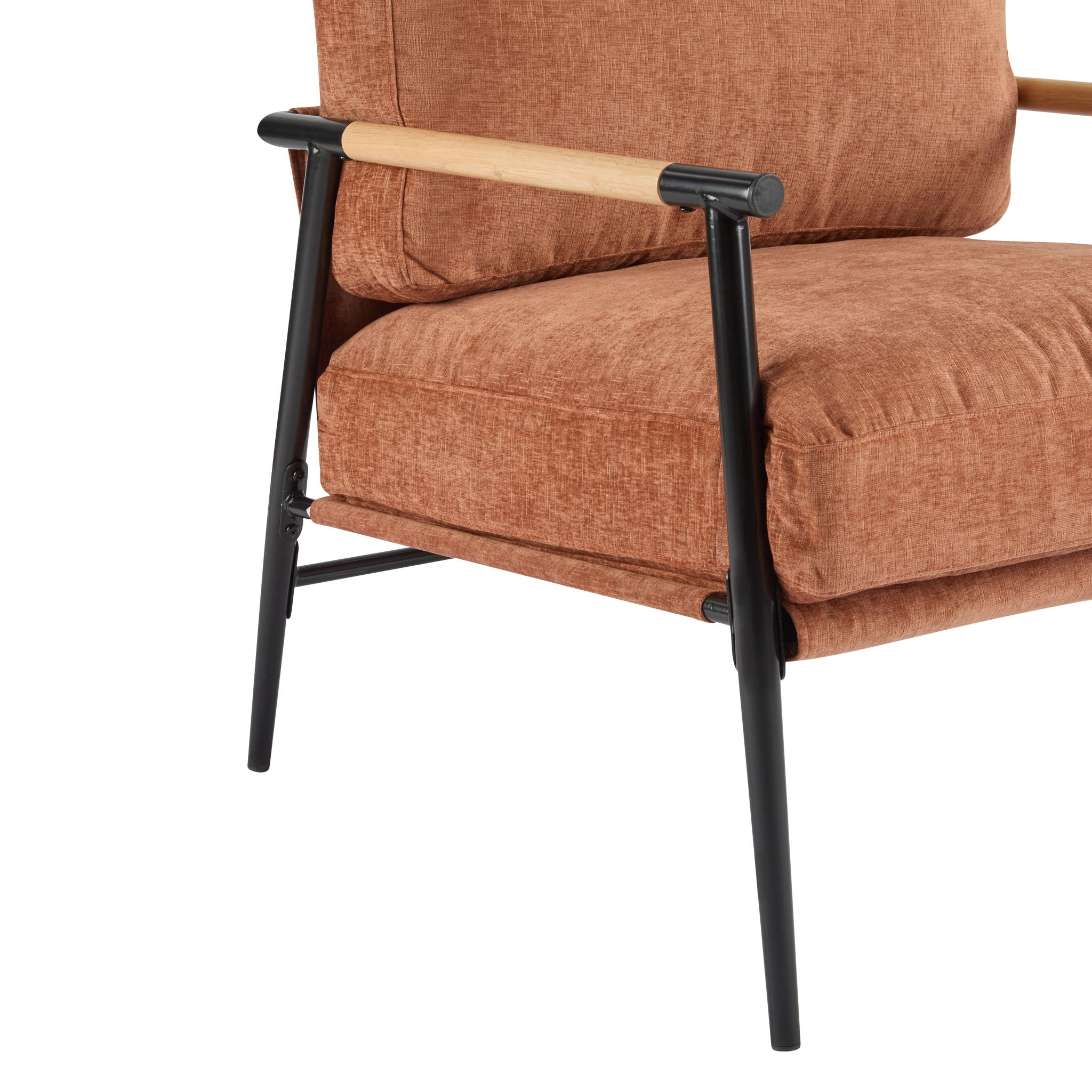 Modern Accent Chair With Plush Cushions, Cozy Seating