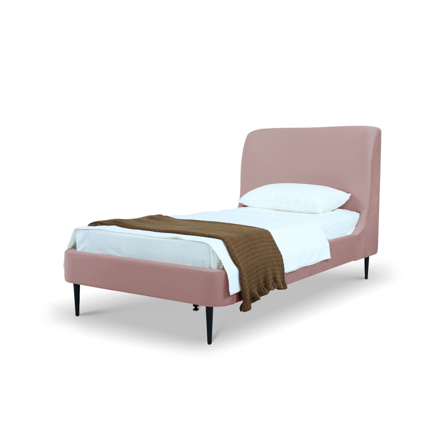 Heather - Upholstered Bed With Curved Headboard
