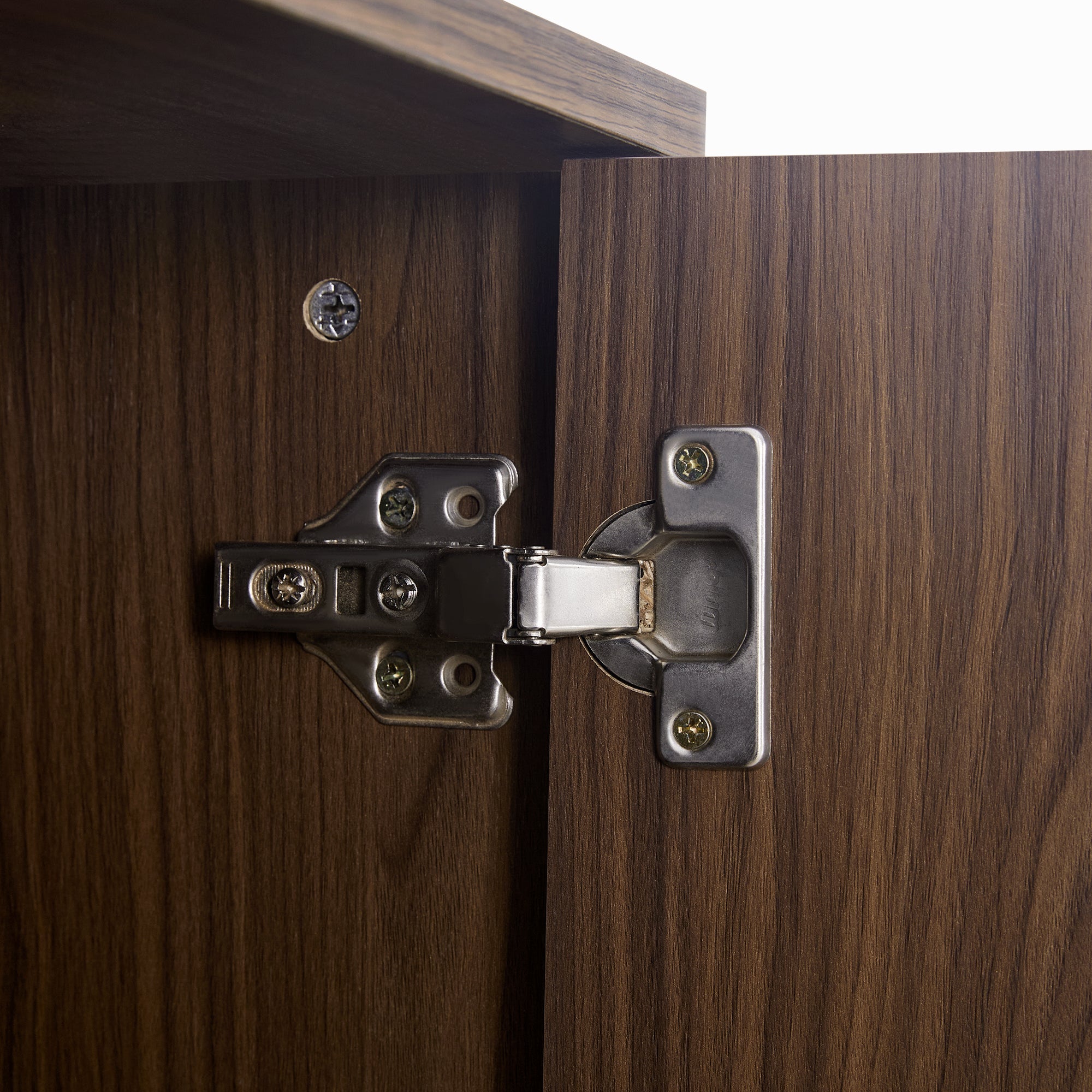 Cat Furniture 2 IN 1 Modern Walnut Cabinet Side Table With Spring-Loaded Door