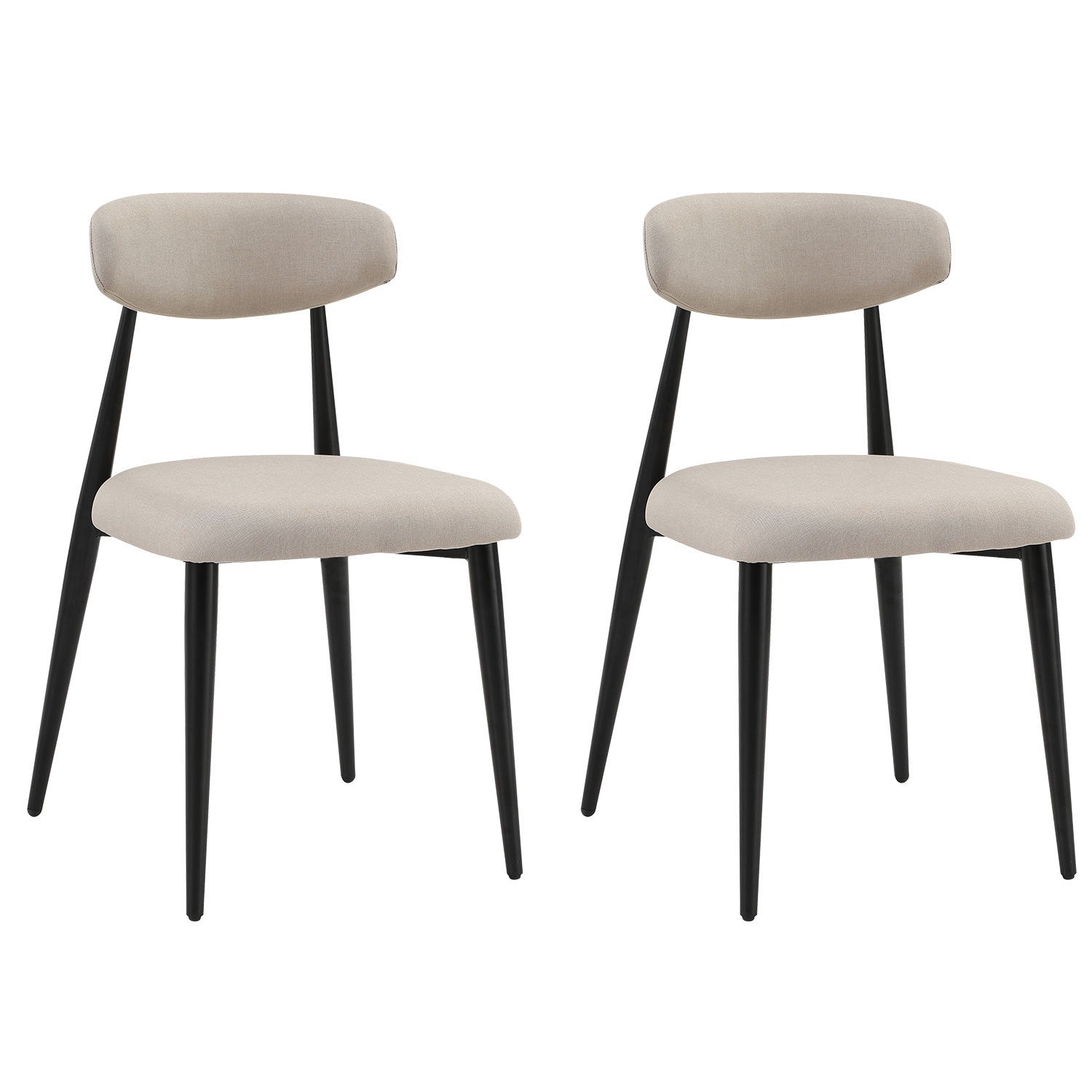 Modern Dining Chairs Set of 2 Light Grey