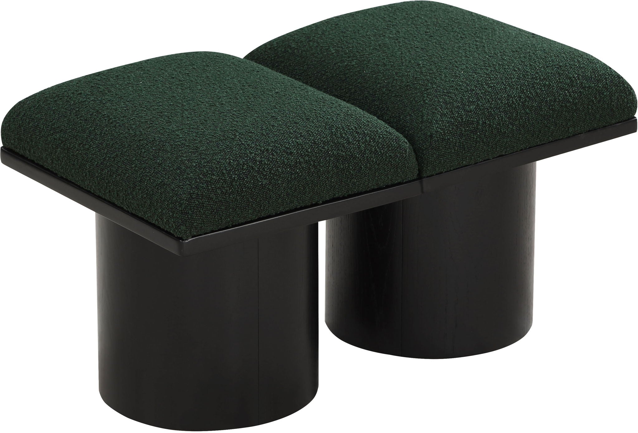 Pavilion - 2 Piece Modular Bench With Black Base