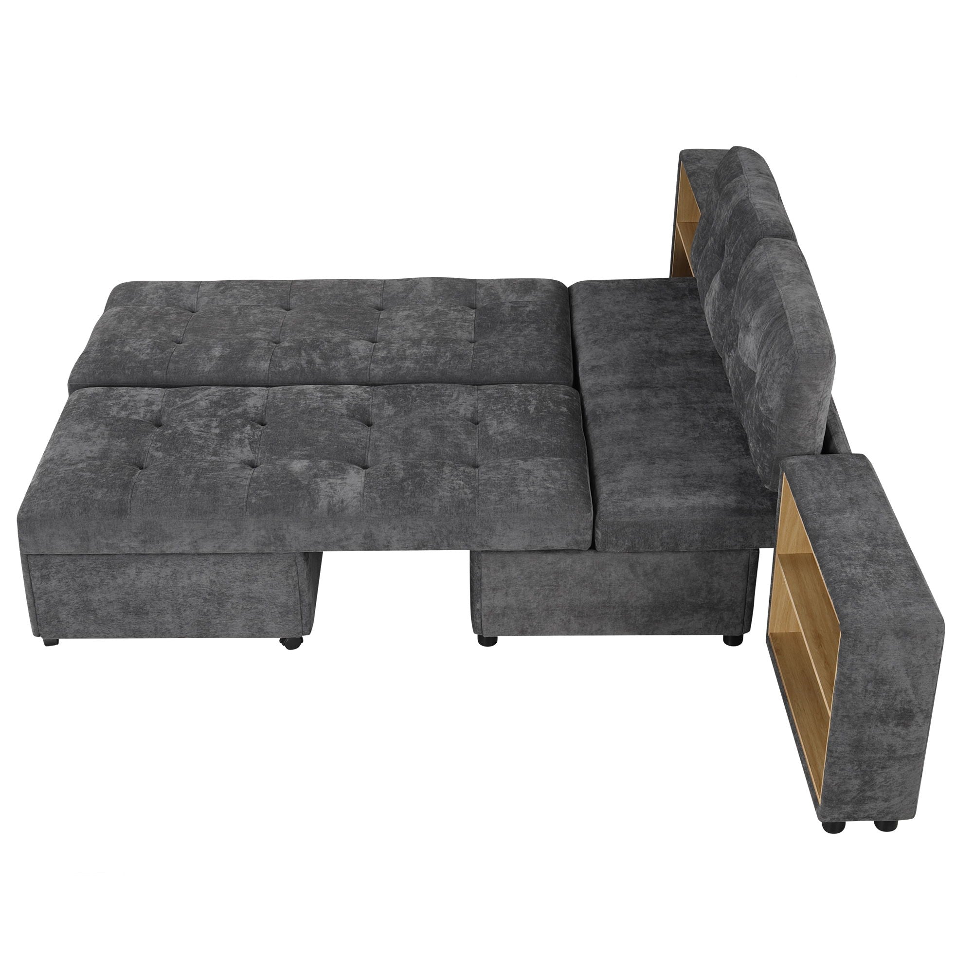 Versatile Modular Free-Combined Sofa With 2 Storage Racks