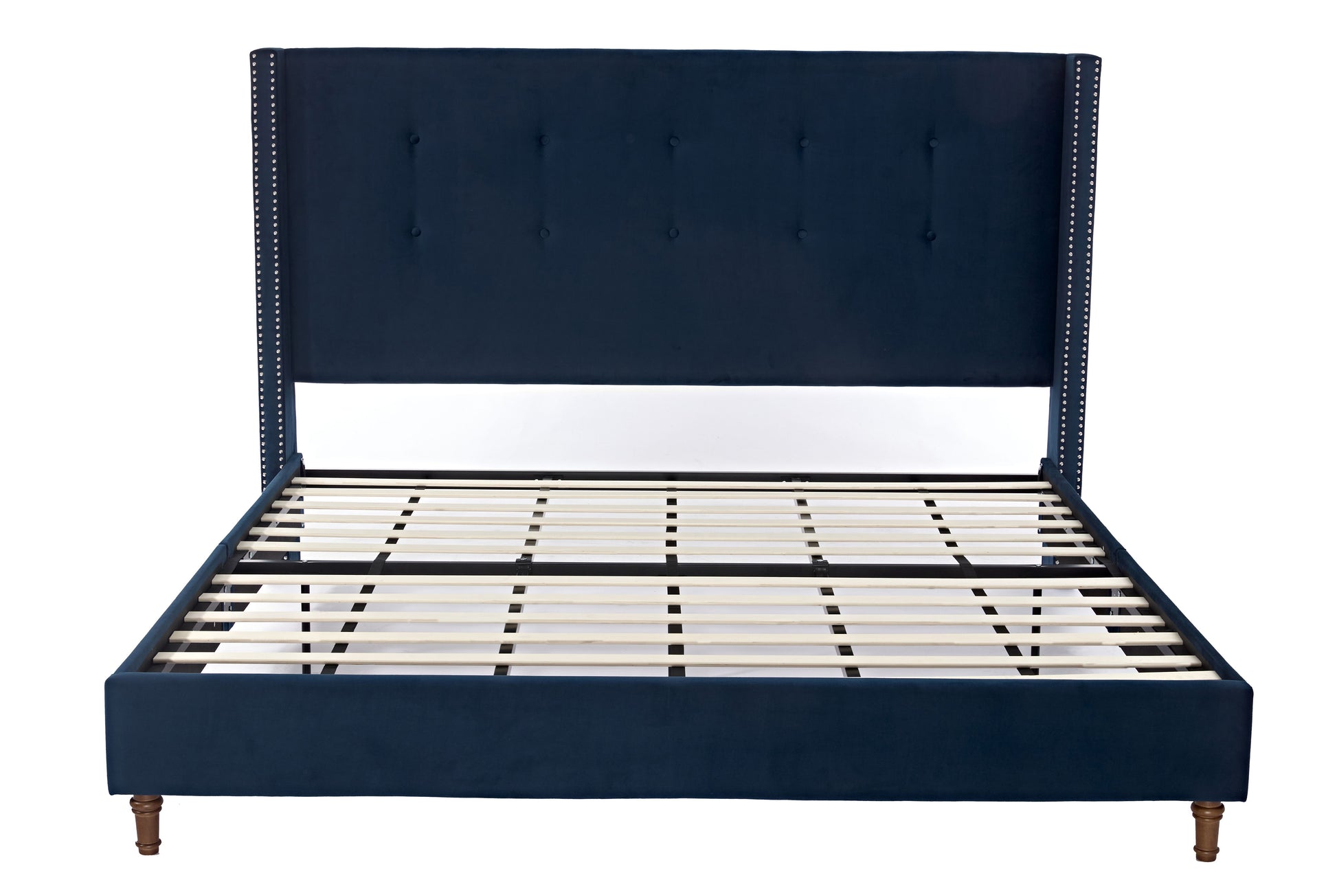 Peyton - Upholstered Bed With 54" High Headboard, Traditional Hand Buttoned Tufting - Best Buy Furniture