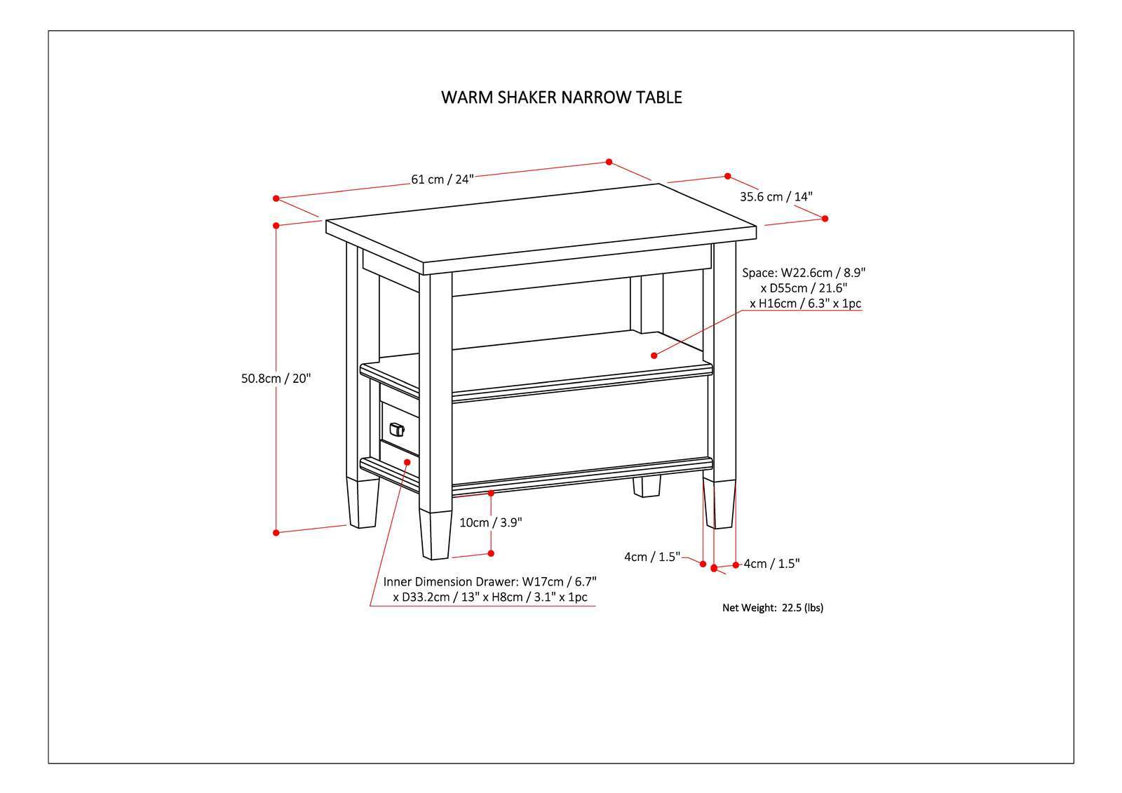 Warm Shaker - Handcrafted Table