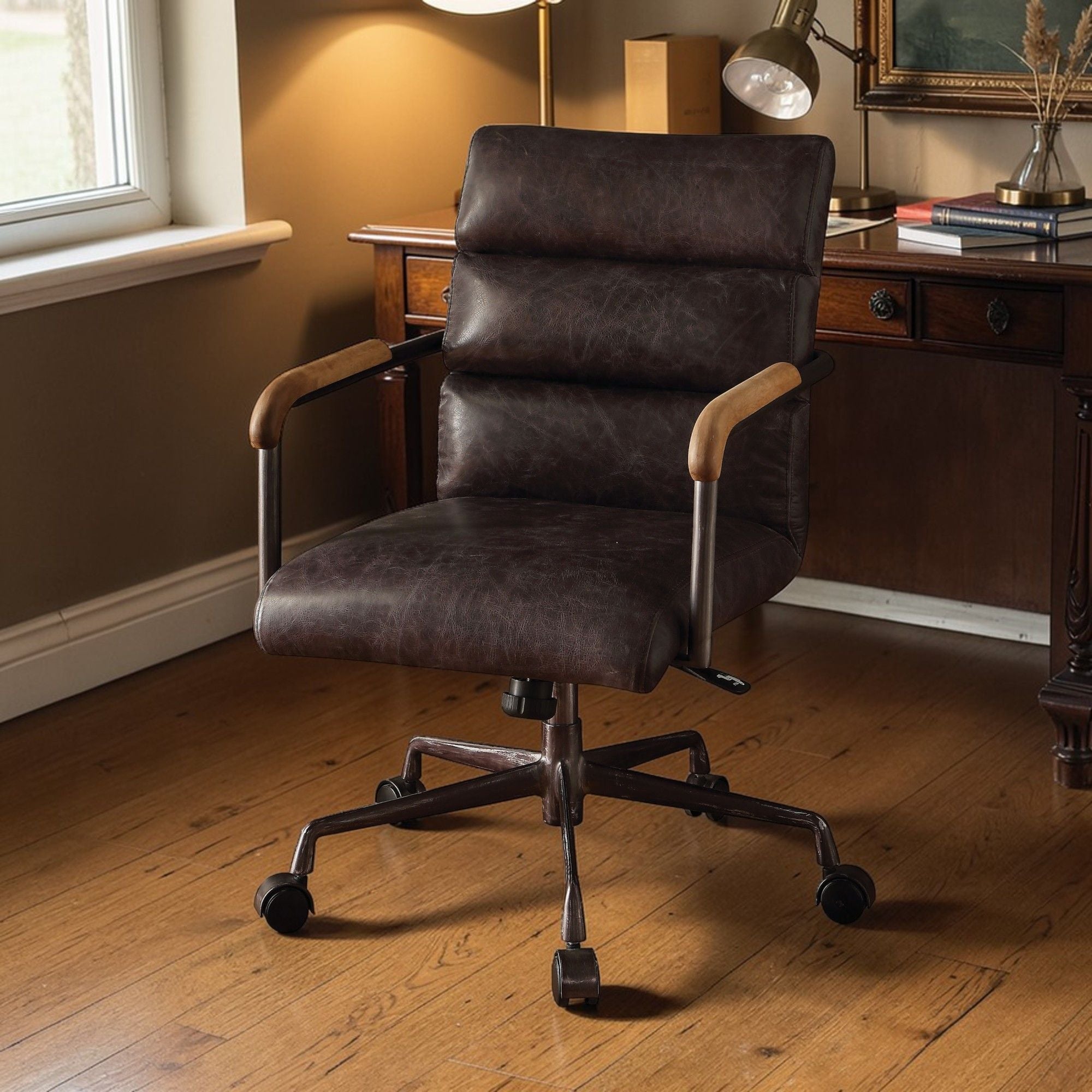 Harith Retro Top Grain Office Chair