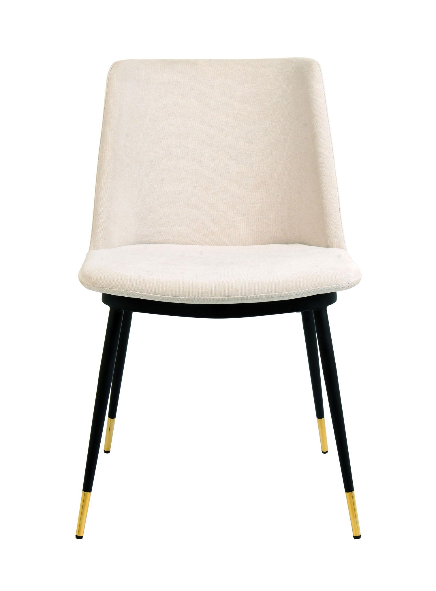 Evora - Velvet Chair With Gold Legs (Set of 2)
