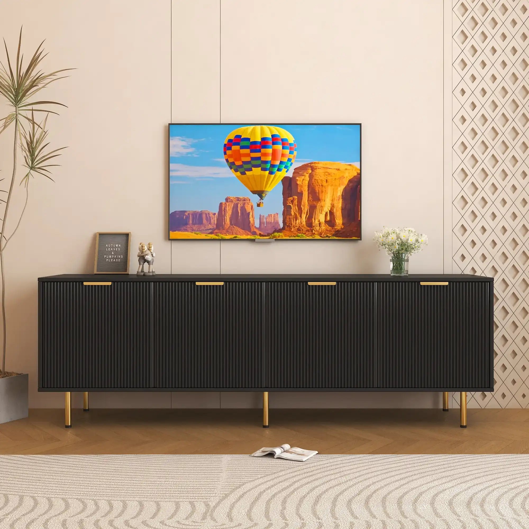 NovaForm Modern Black TV Stand