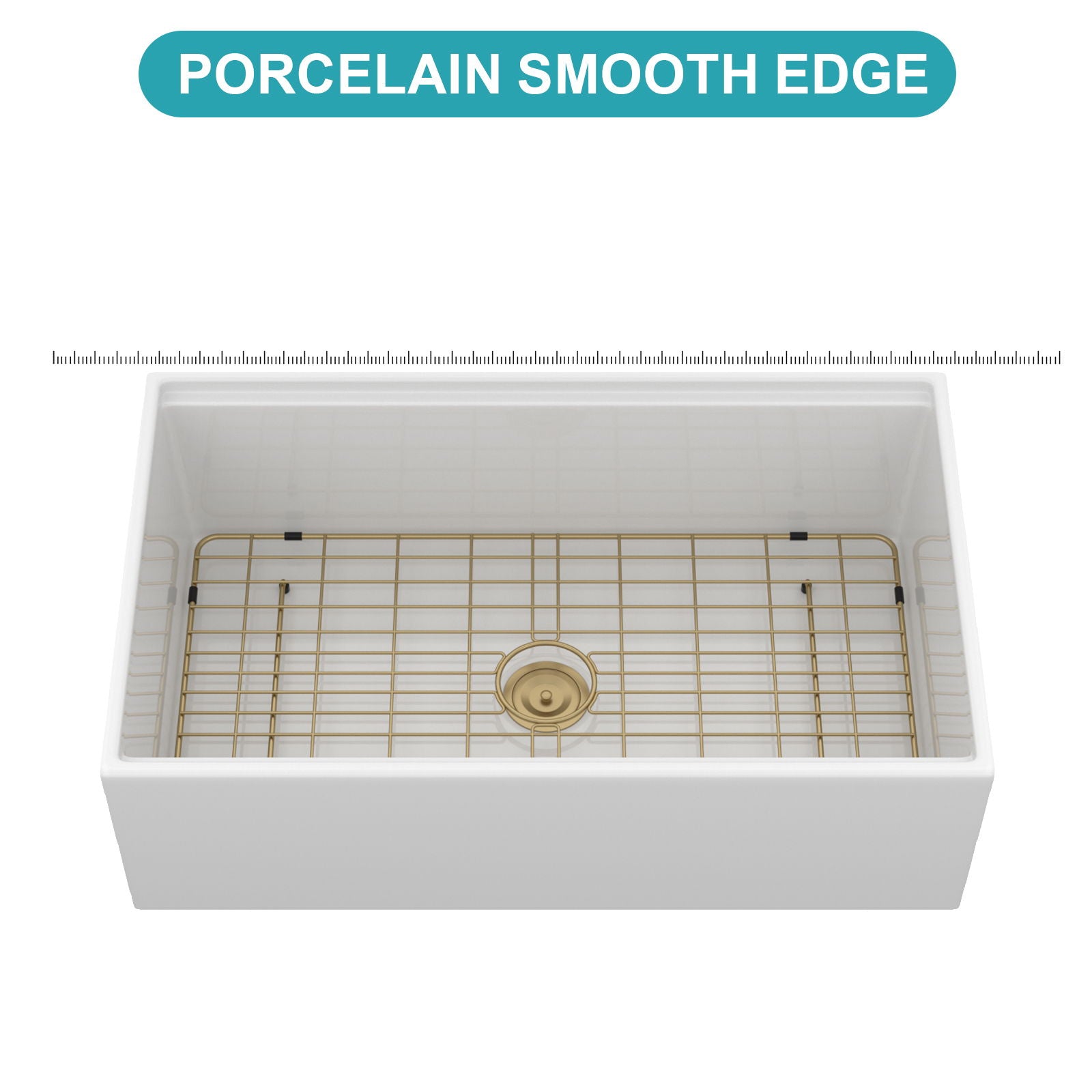 Workstation Single Bowl, Apron Front Kitchen Sink - White