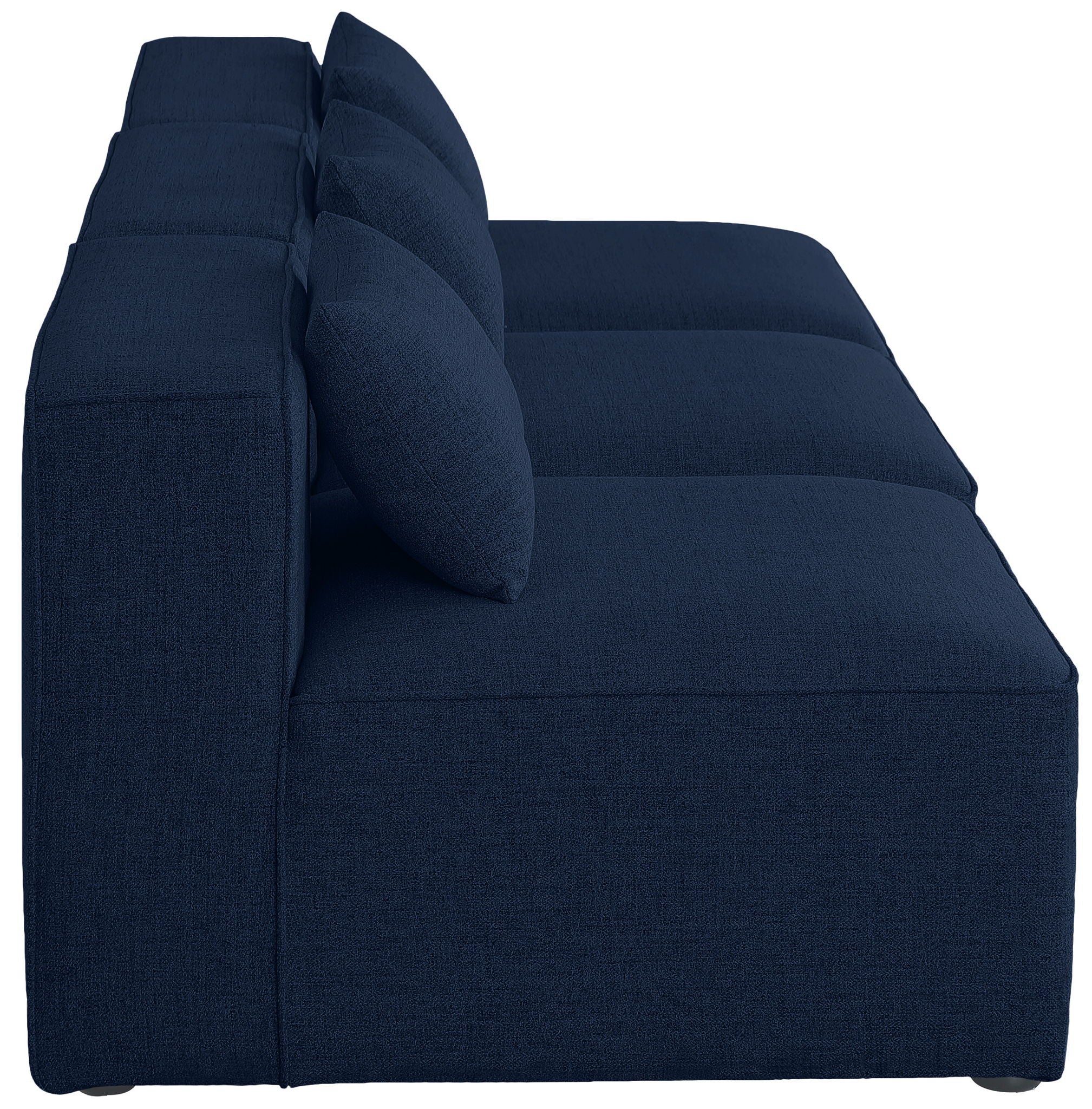 Cube - Linen Modular 3 Seat Armless Sofa