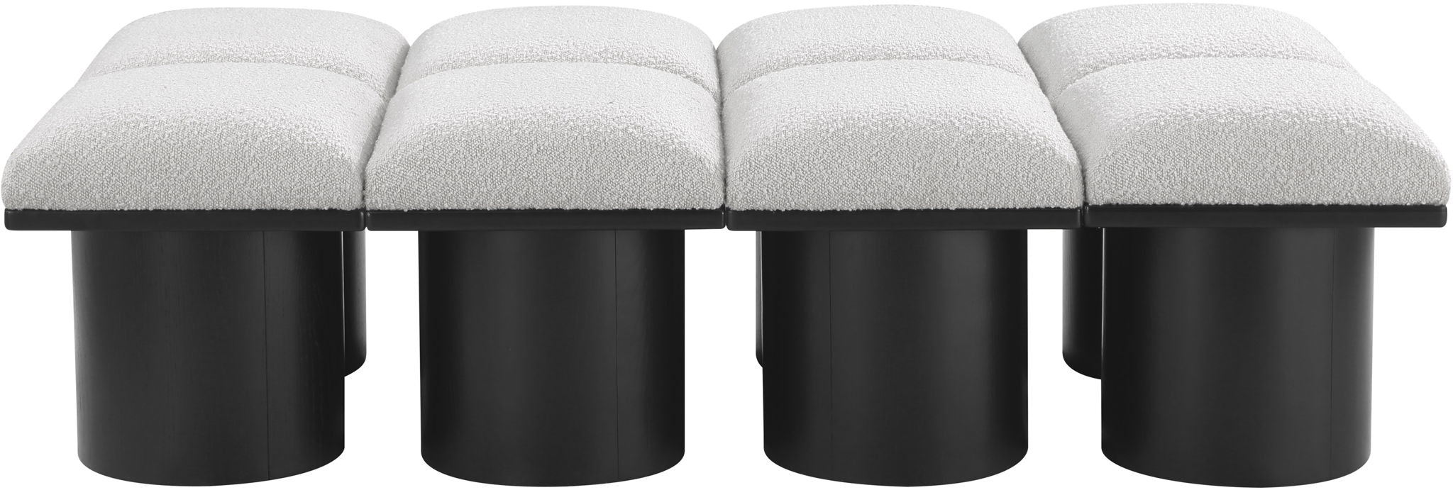 Pavilion - 8 Piece Modular Bench With Black Base