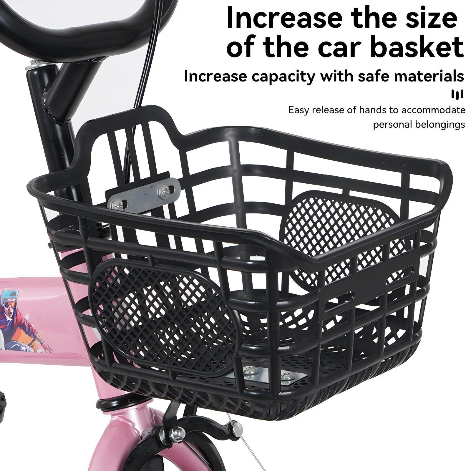 Fkznpj - 16" Sporty Kids Bike With Training Wheels And Stand Adjustable Saddle Suitable For Boys And Girls Aged 4 - 8 Years Tall Height 41 - 46" Available In A Variety Of Colors - Best Buy Furniture