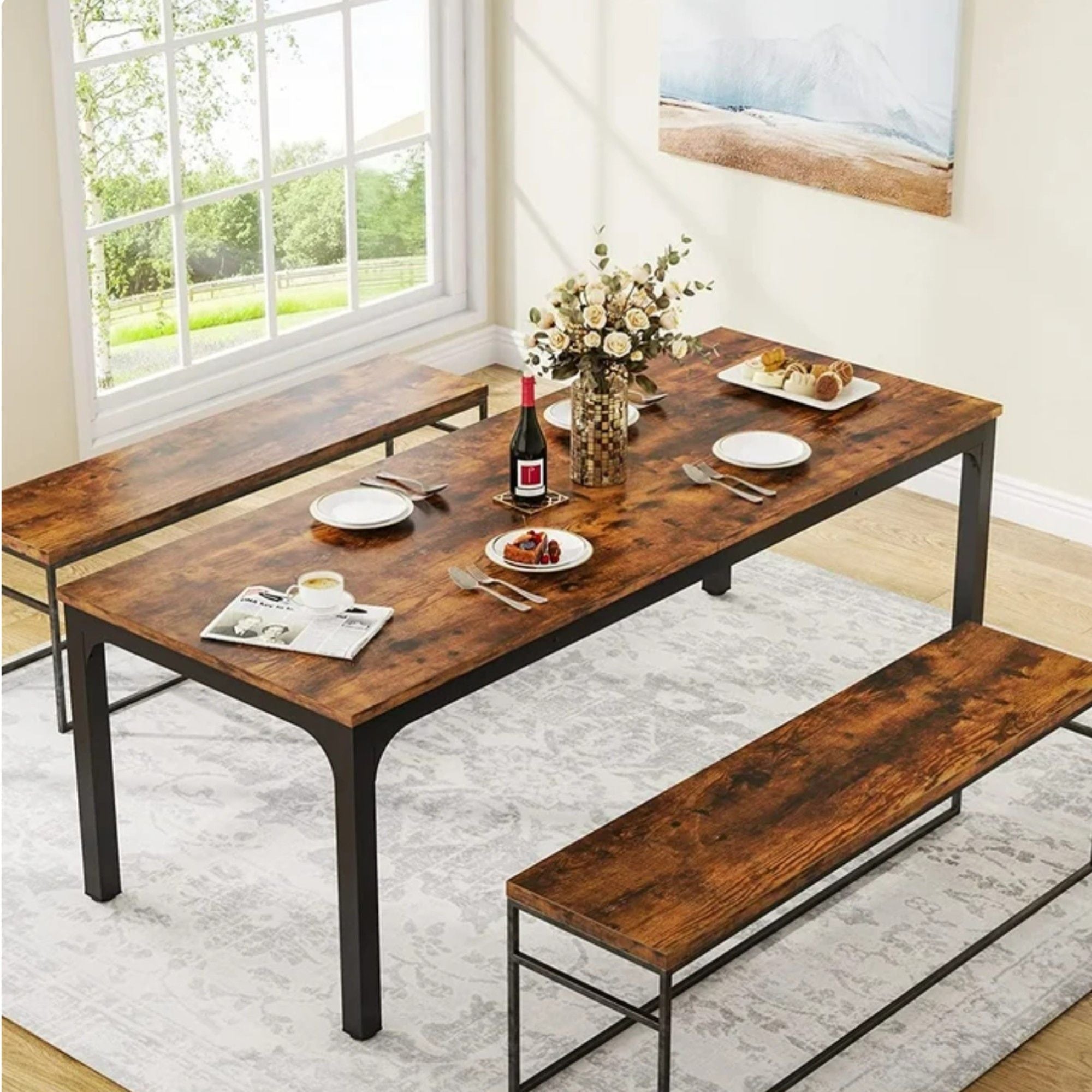 Rectangle Dining Table For 6 - 8 People