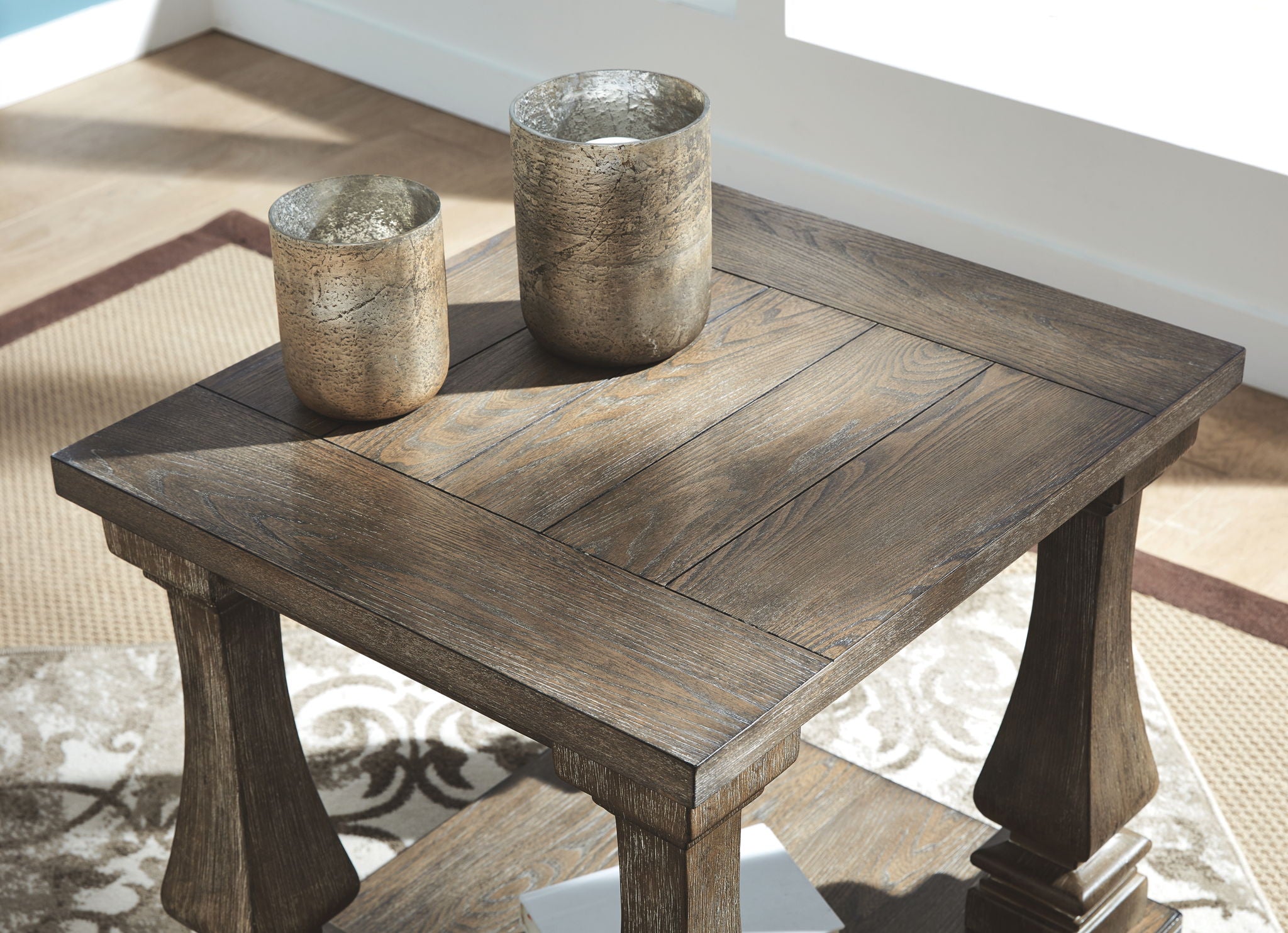 Johnelle - Rectangular End Table - Gray - Best Buy Furniture