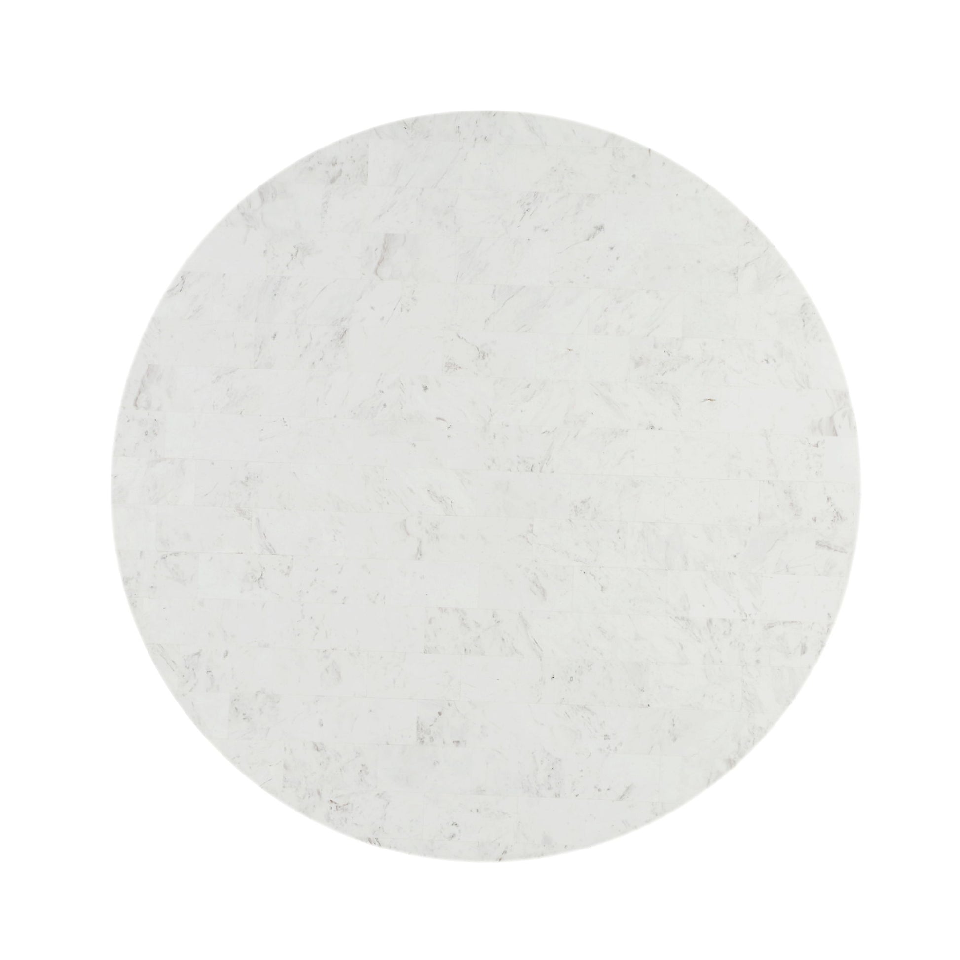 Kala - Natural Marble Top Round Dining Table - White - Best Buy Furniture