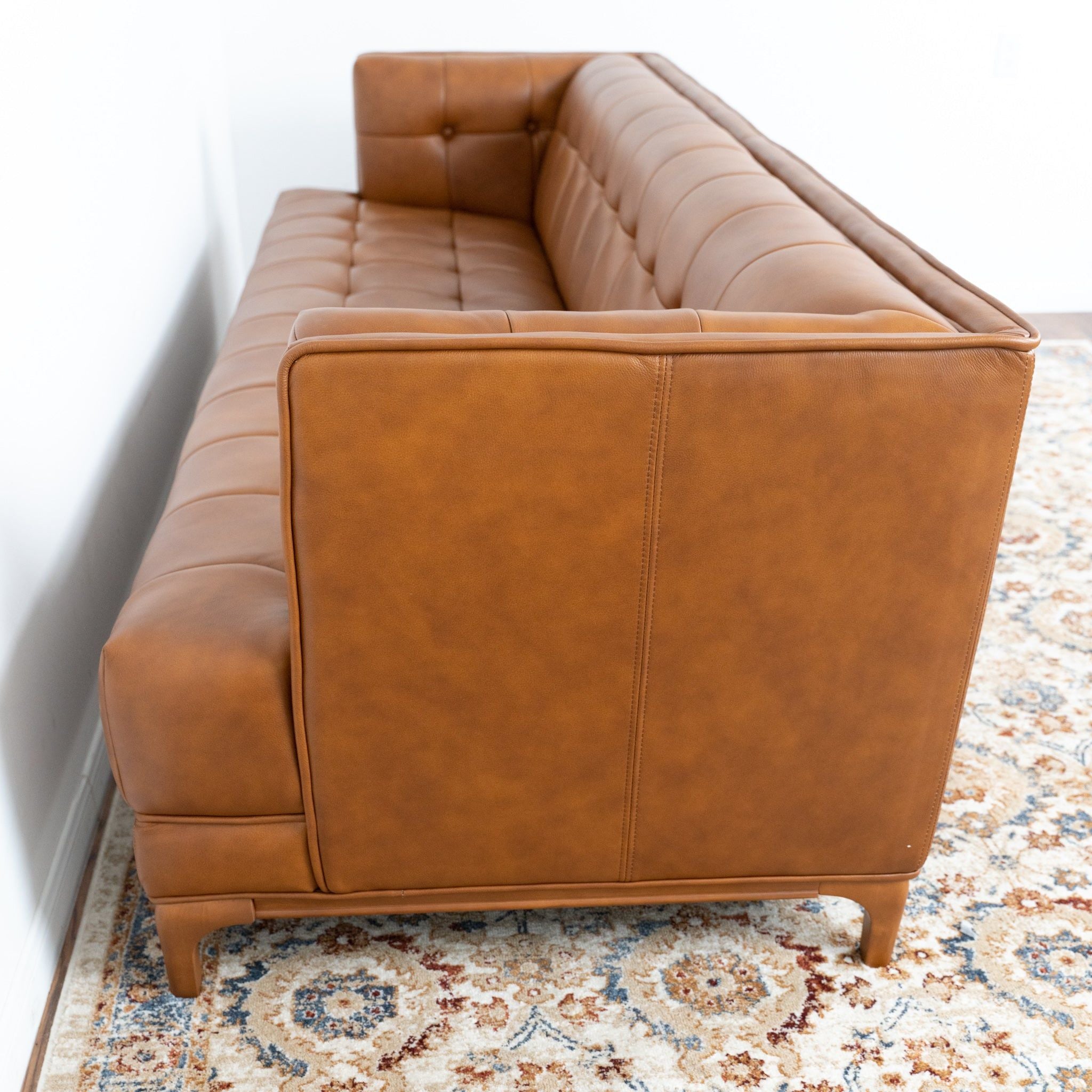 Mara - Tufted Sofa - Cognac / Tan