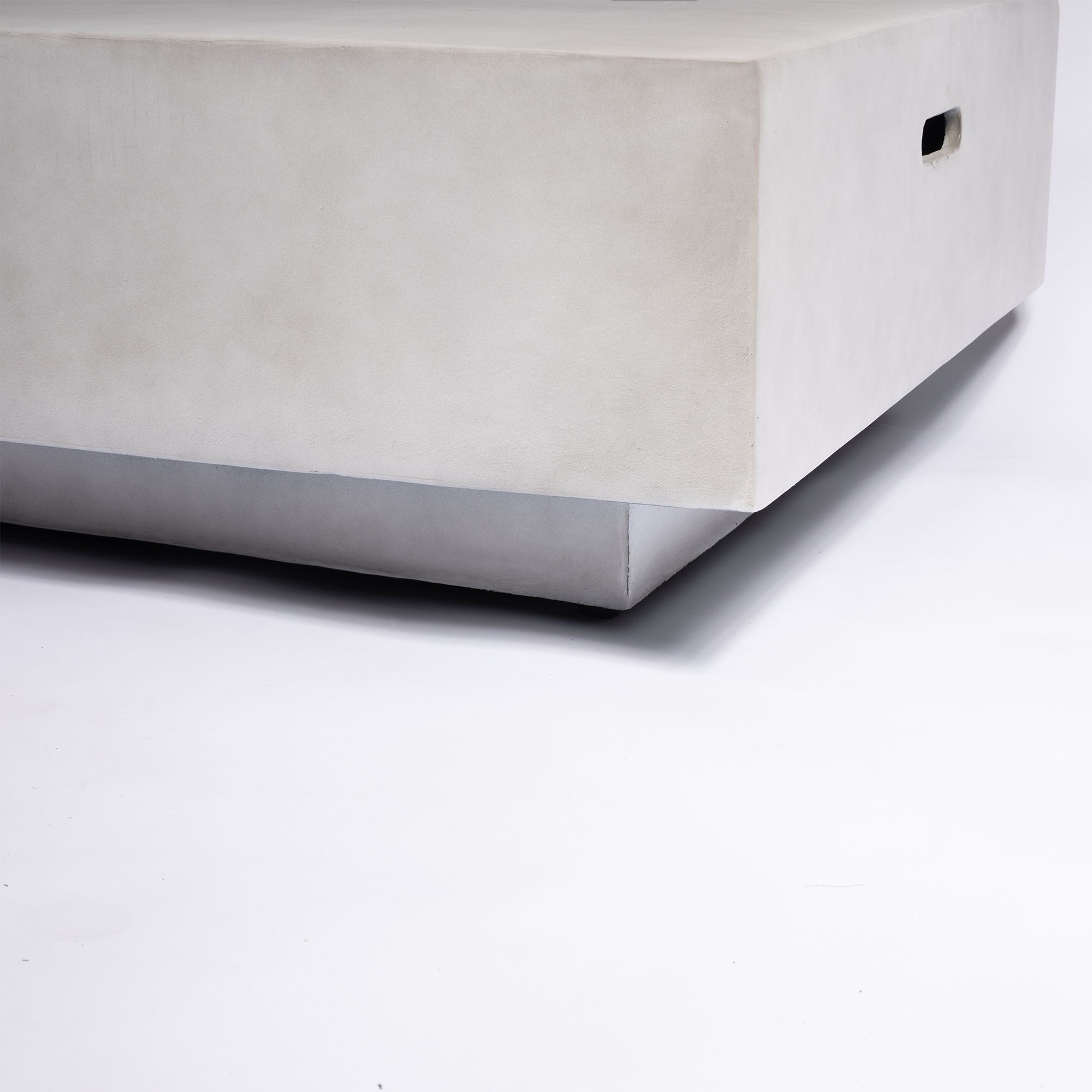 Propane Gas Fire Pit Table, 50000 Btu Rectangular Concrete Fire Pit For Outside Patio Deck Garden Backyard - Light Gray