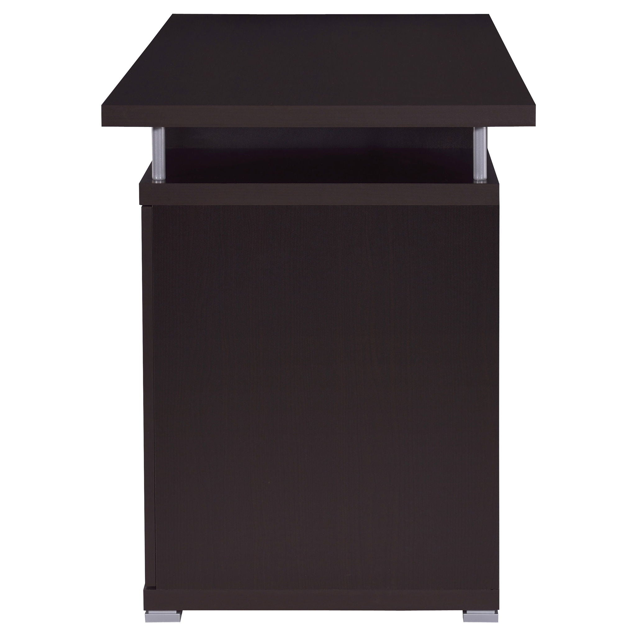 Modern Office Computer Desk With 2 Drawers, Adjustable Shelf, Slide Out Keyboard Tray