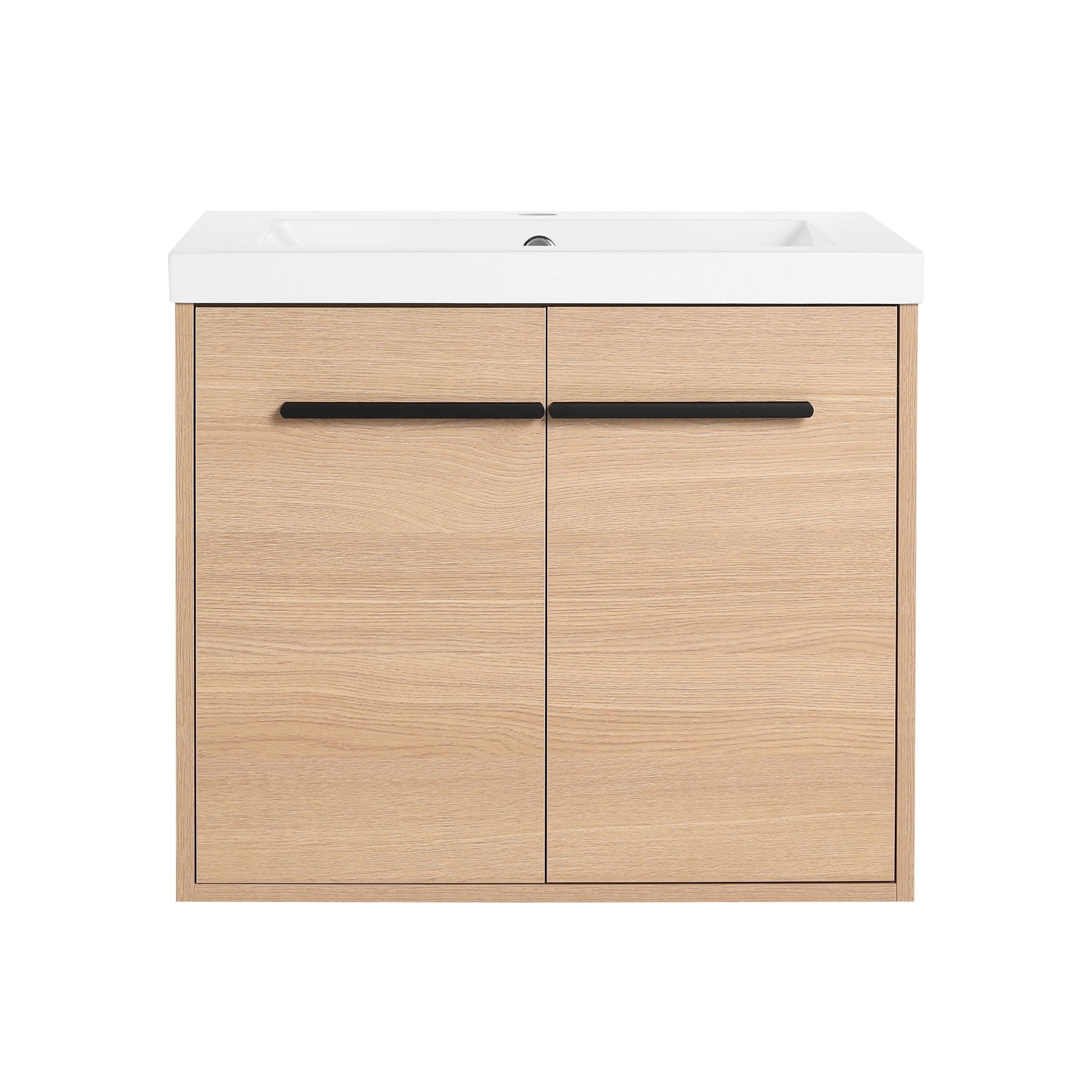 Bathroom Vanity Set With Resin Countertop Sink, 2 Doors