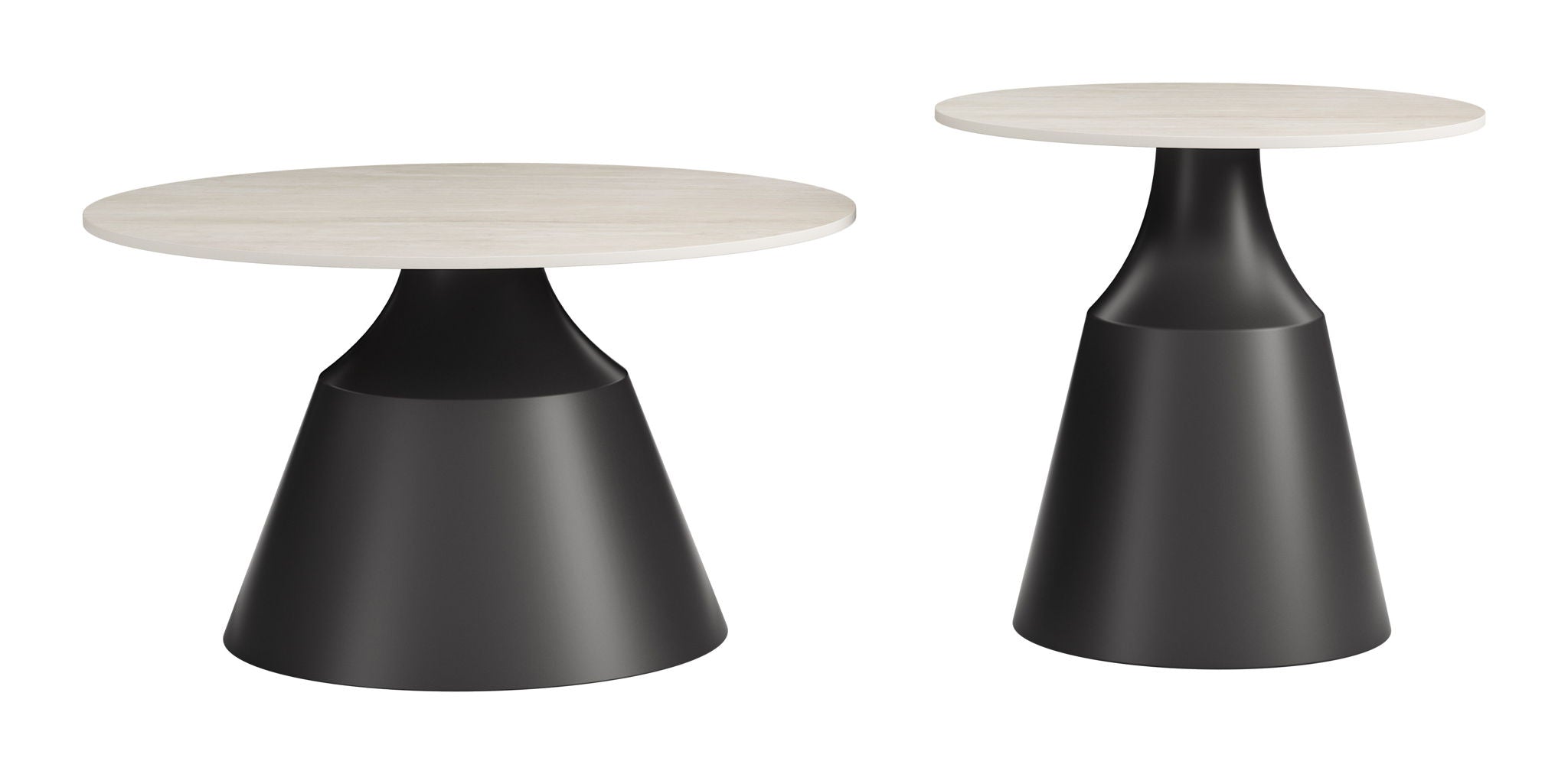 Camella - Coffee Table Set - Light Beige / Black
