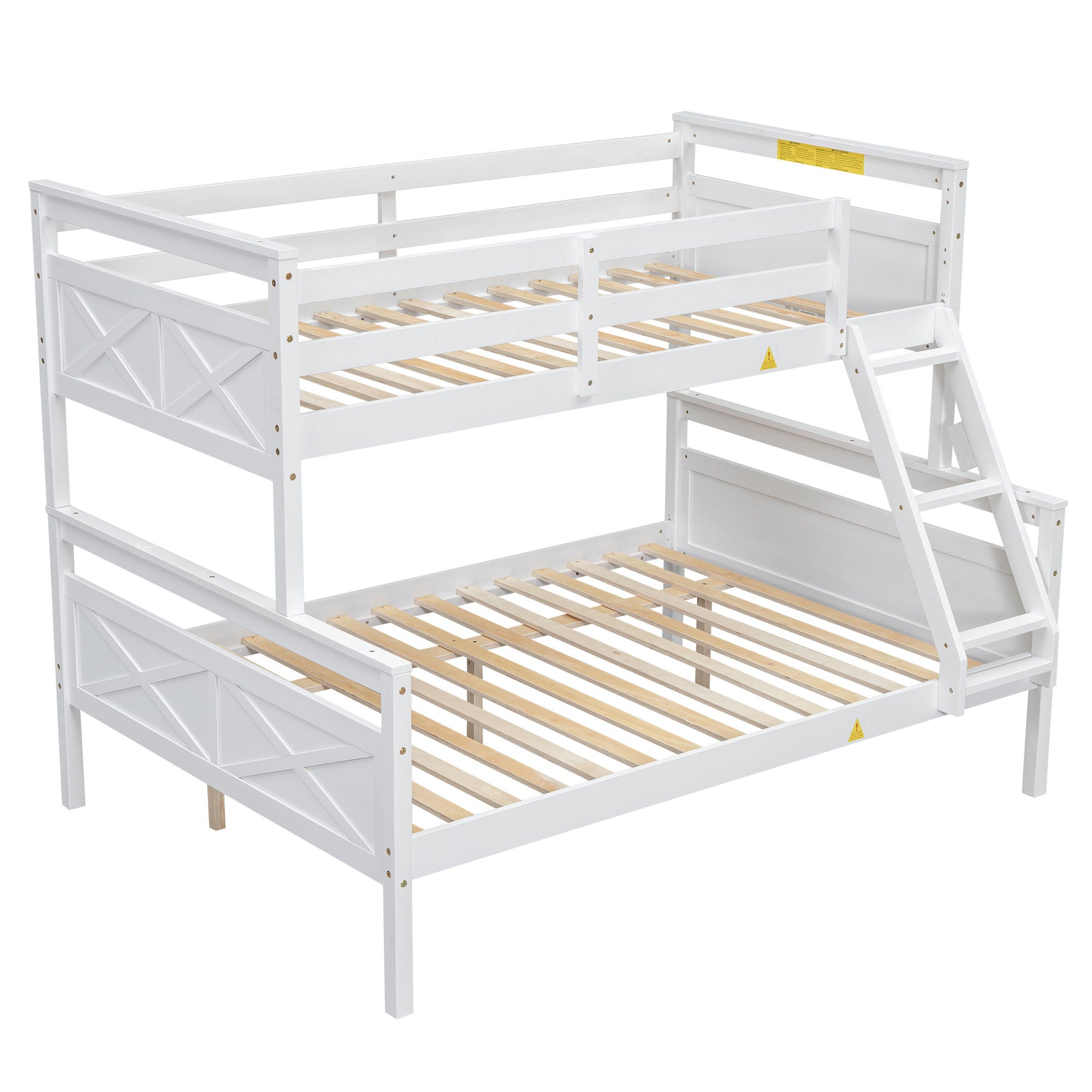 Bunk Bed With Ladder And Safety Guardrail
