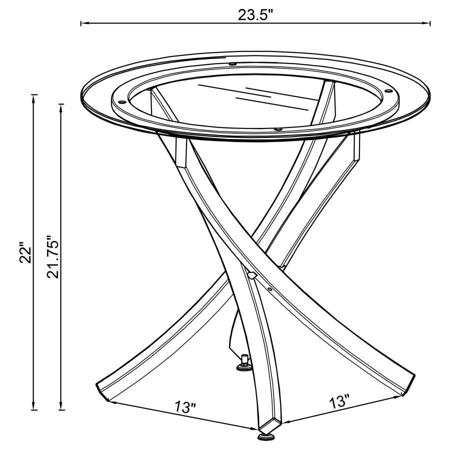 Brooke - Round Glass Top Coffee Table Set
