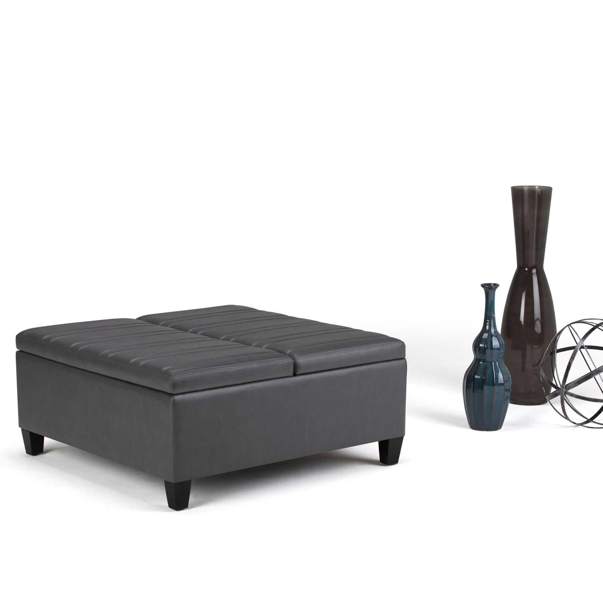 Ellis - Coffee Table Storage Ottoman Contemporary Design - Best Buy Furniture