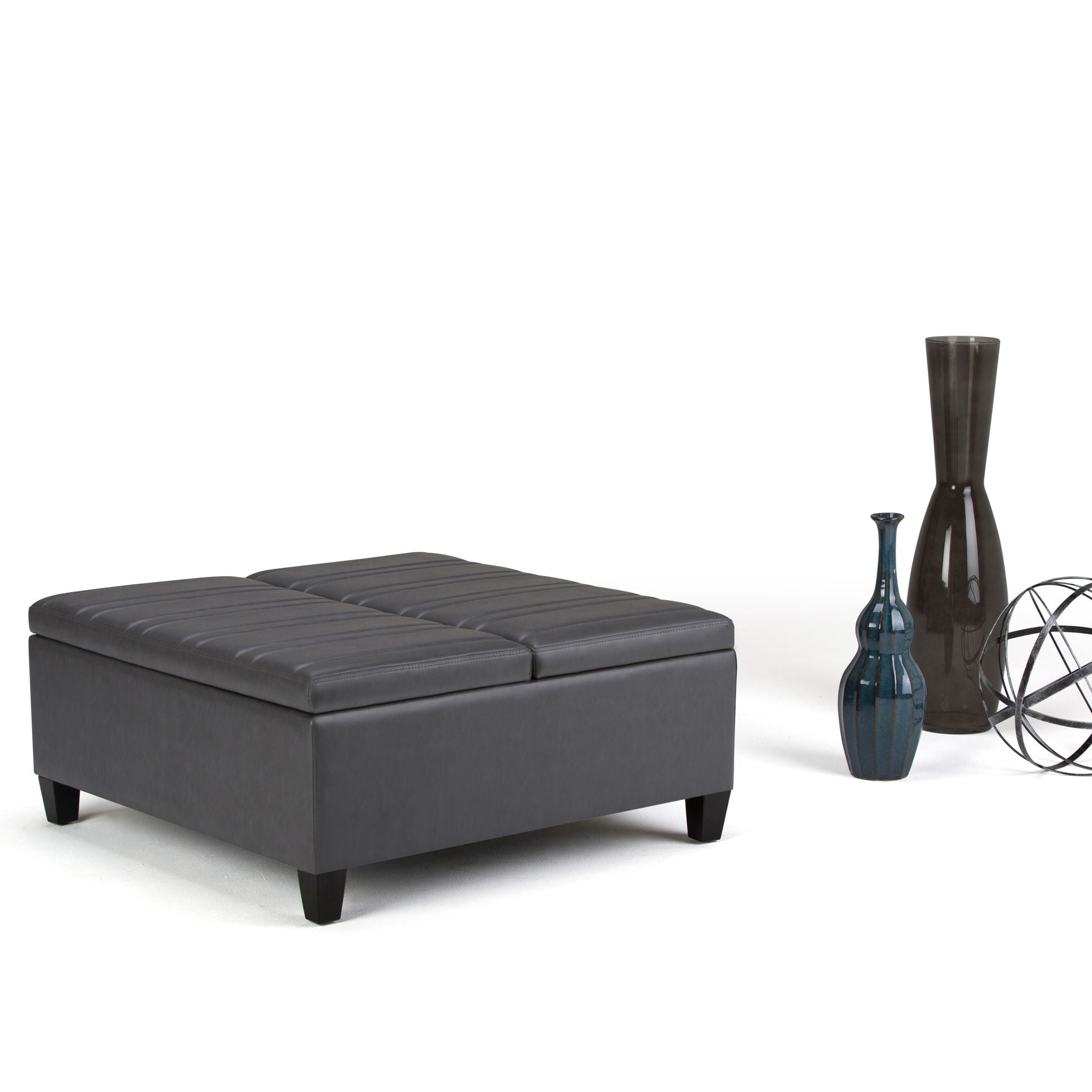 Ellis - Coffee Table Storage Ottoman Contemporary Design - Best Buy Furniture
