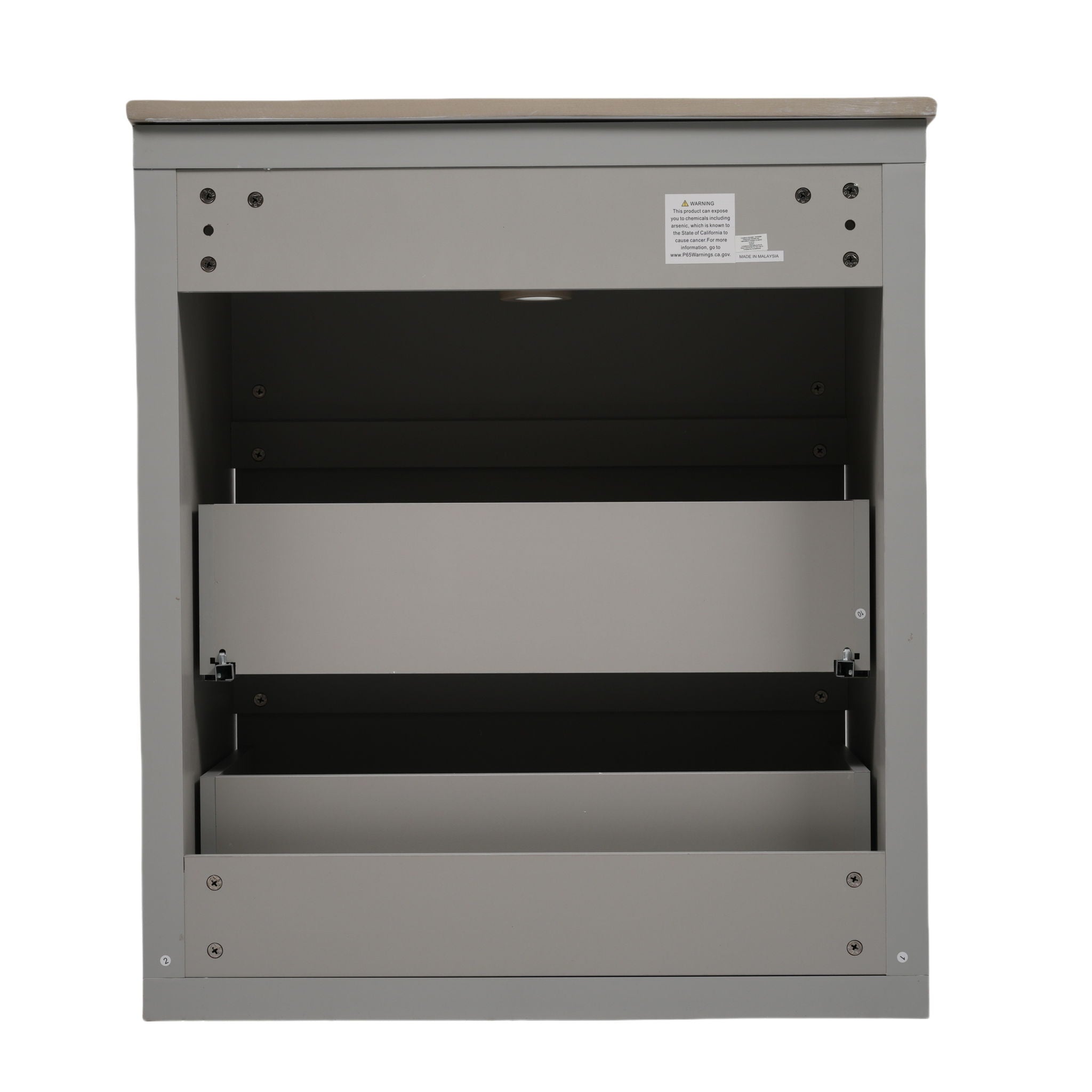 Freestanding Bathroom Vanity With Ceramic Sink, 2 Full Extension Drawers