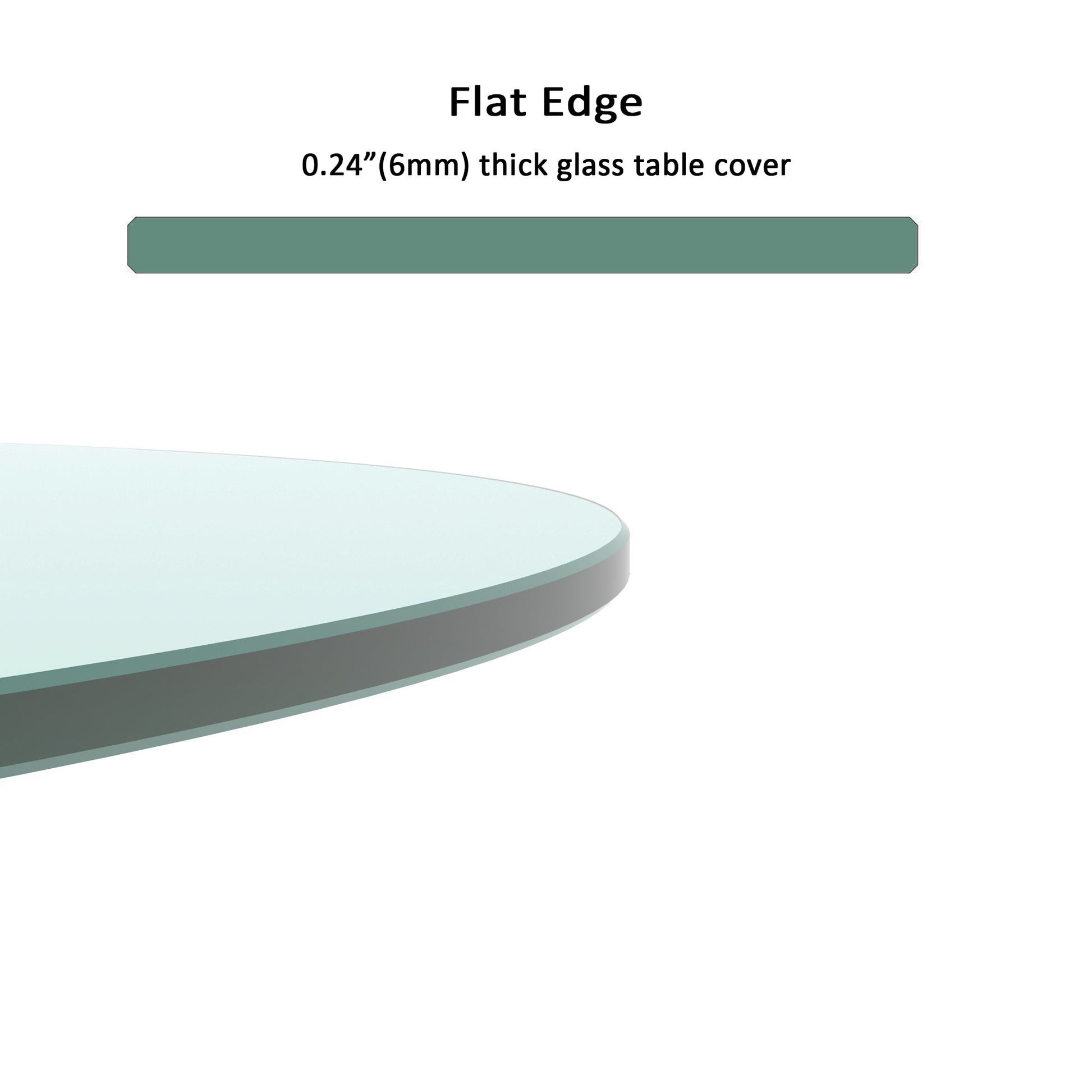 20" Round Tempered Glass Table Top Clear Glass 1 / 4" Thick Flat Polished Edge - Transparent - Best Buy Furniture